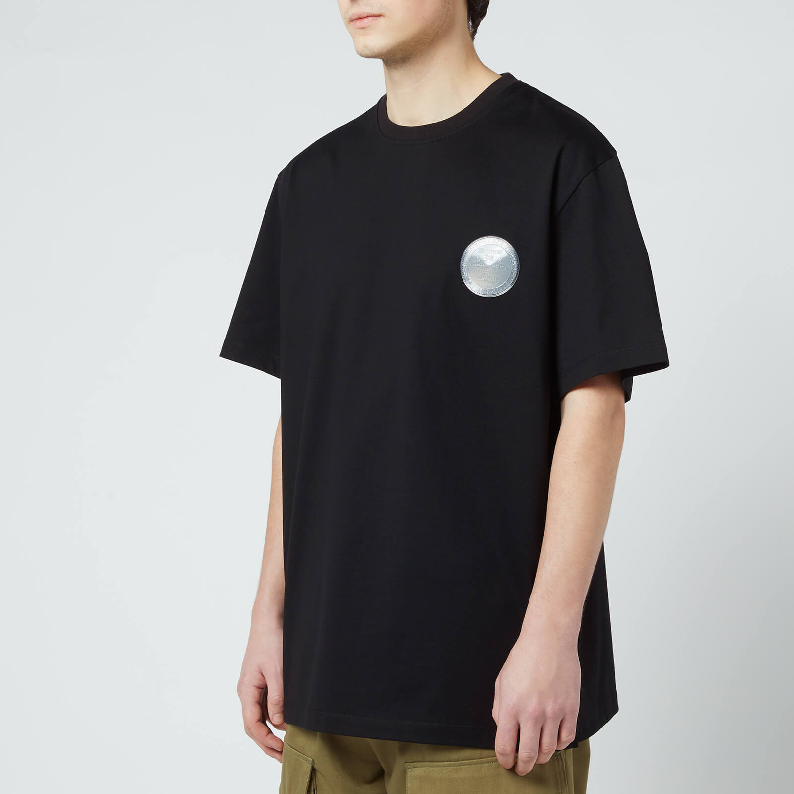 Wooyoungmi Men's Foil Logo T-Shirt - Black - 46/S