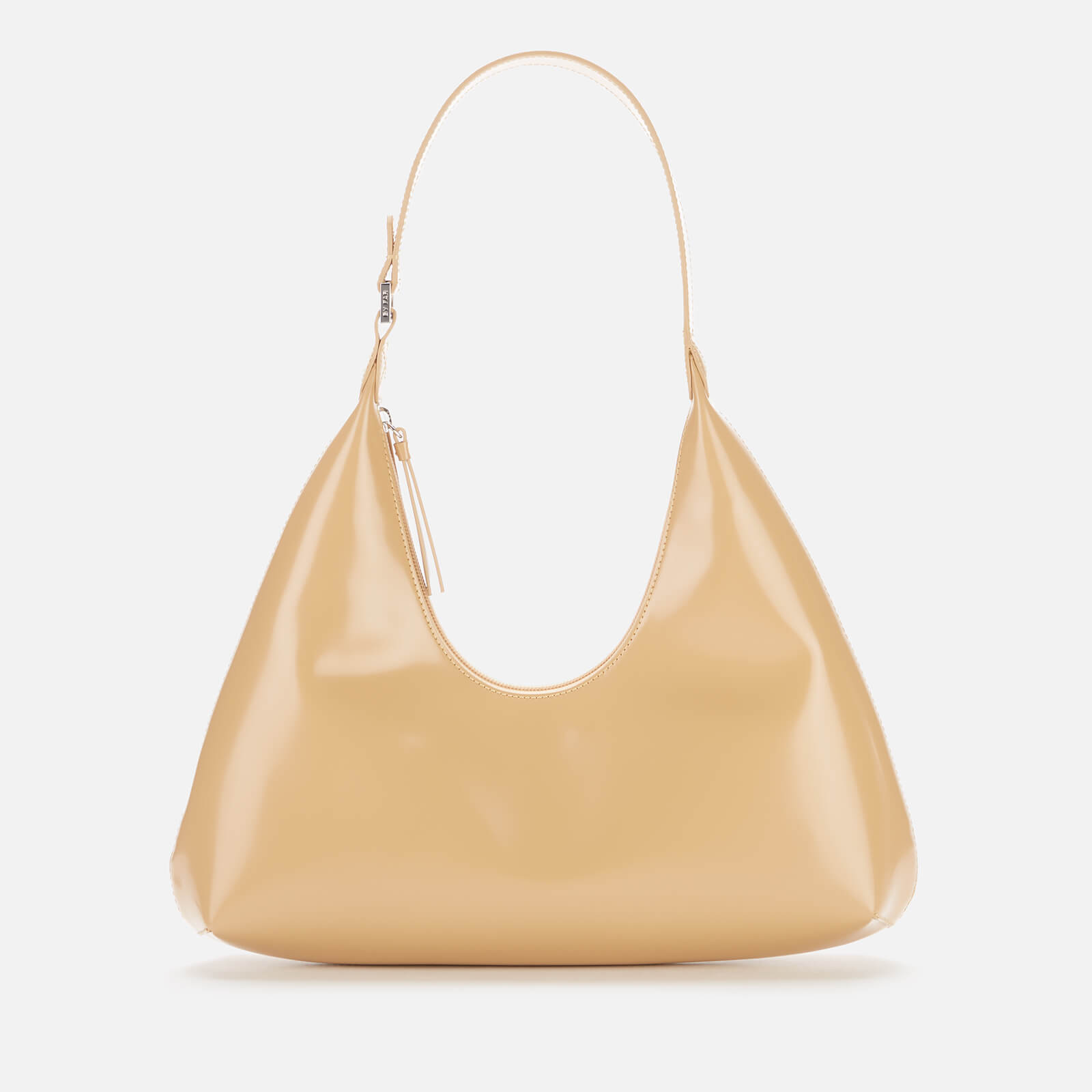 BY FAR Women's Amber Semi Patent Shoulder Bag - Cream