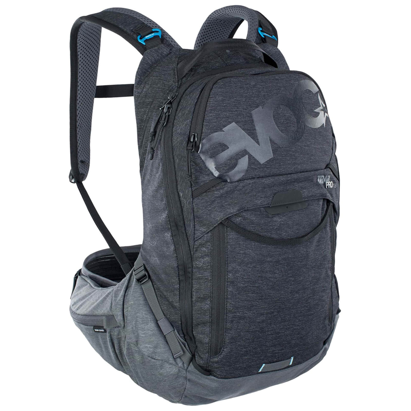 Evoc Trail Pro Protector 16L Backpack - S/M - Black/Carbon Grey