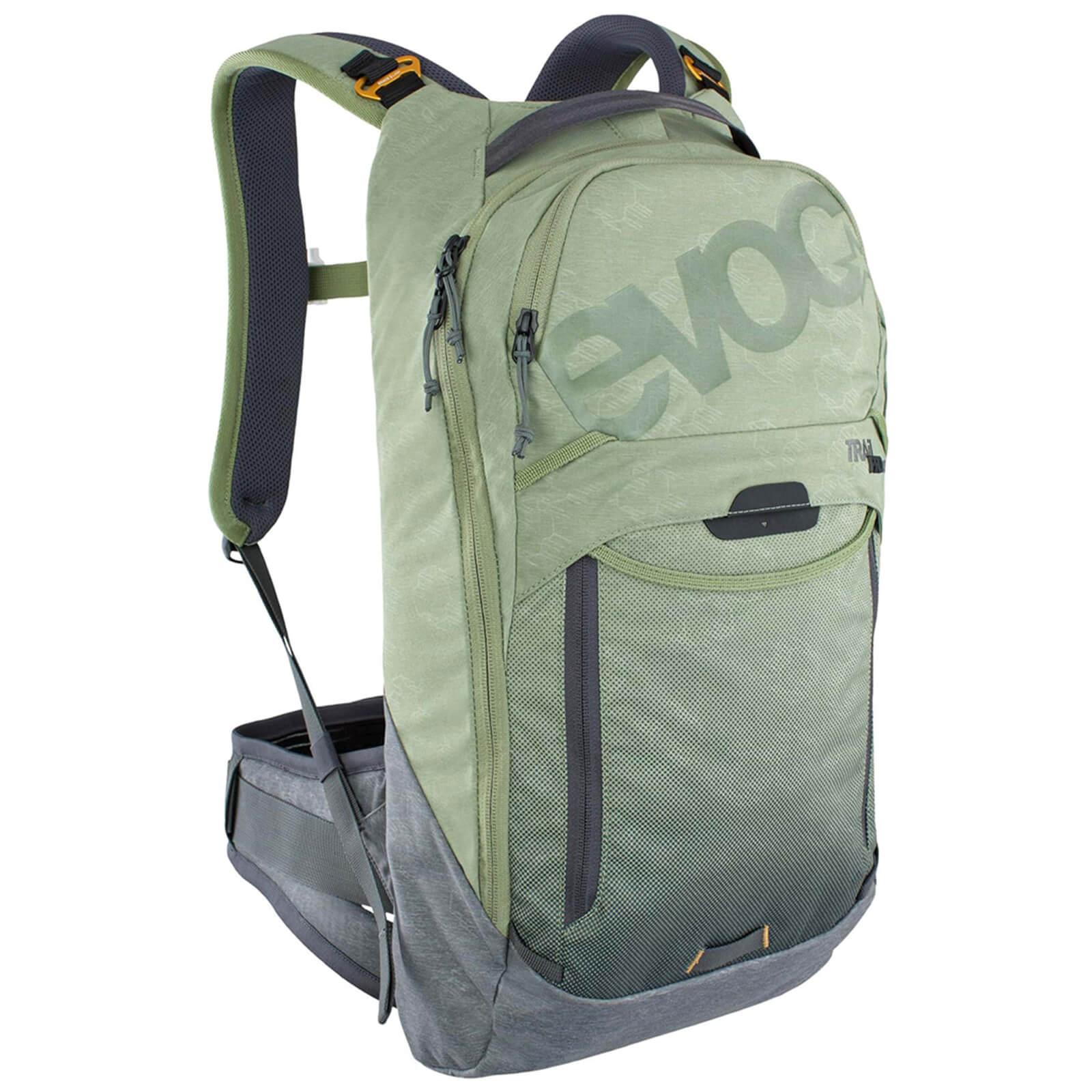 Evoc Trail Pro Protector 10L Backpack - S/M - Light Olive/Carbon Grey