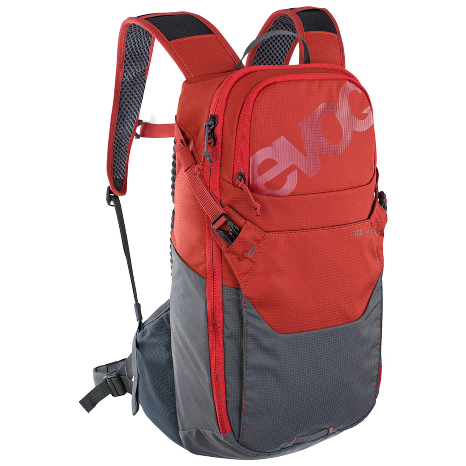 Evoc Ride 12L Hydration Pack + 2L - Chili Red/Carbon Grey
