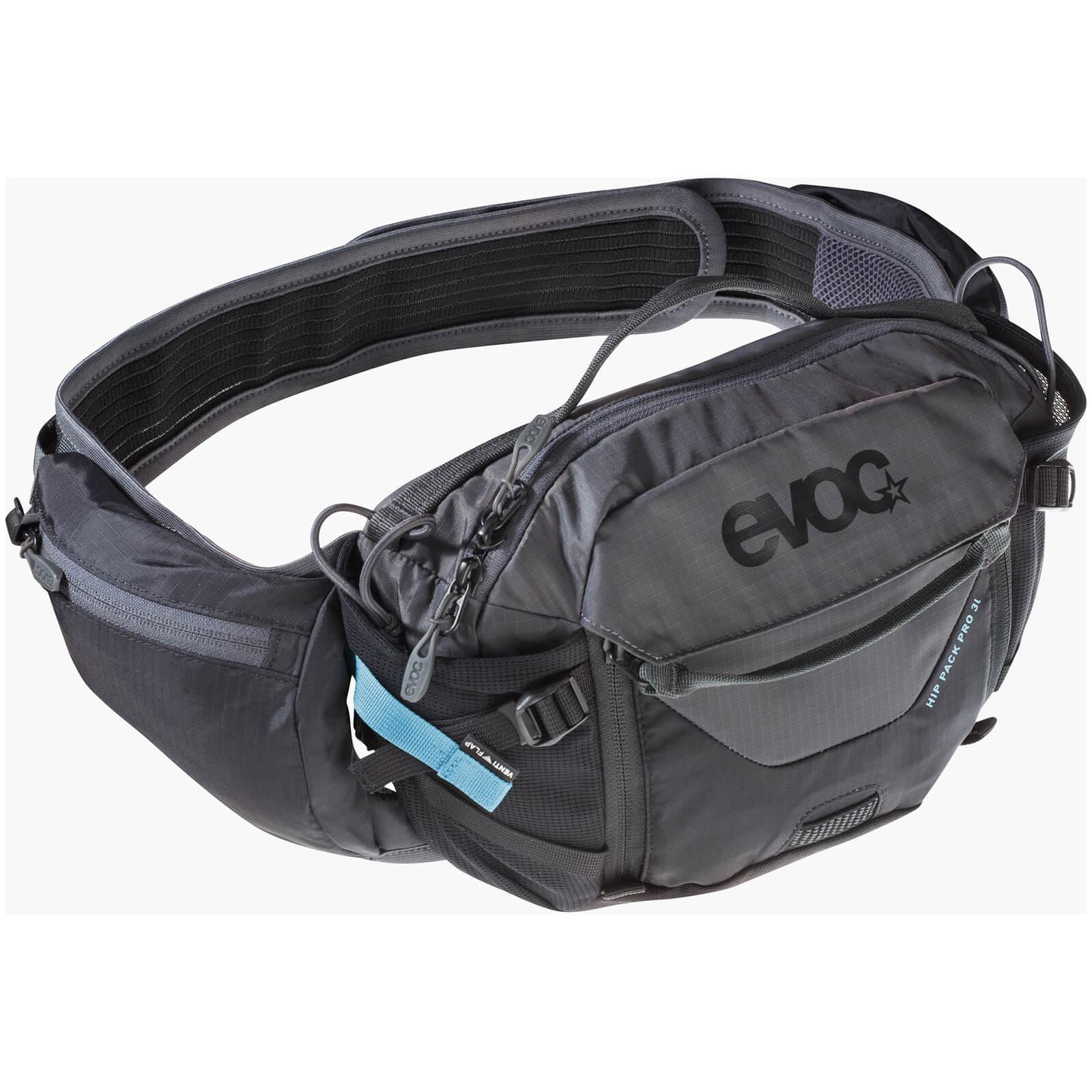 Image of Evoc 3L Hip Pack Pro Hydration Pack + 1.5L Bladder - Black/Carbon Grey