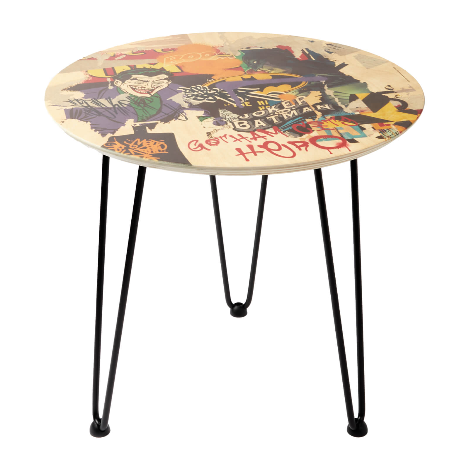 Decorsome x Batman Gotham City Hero Wooden Side Table - Rose gold