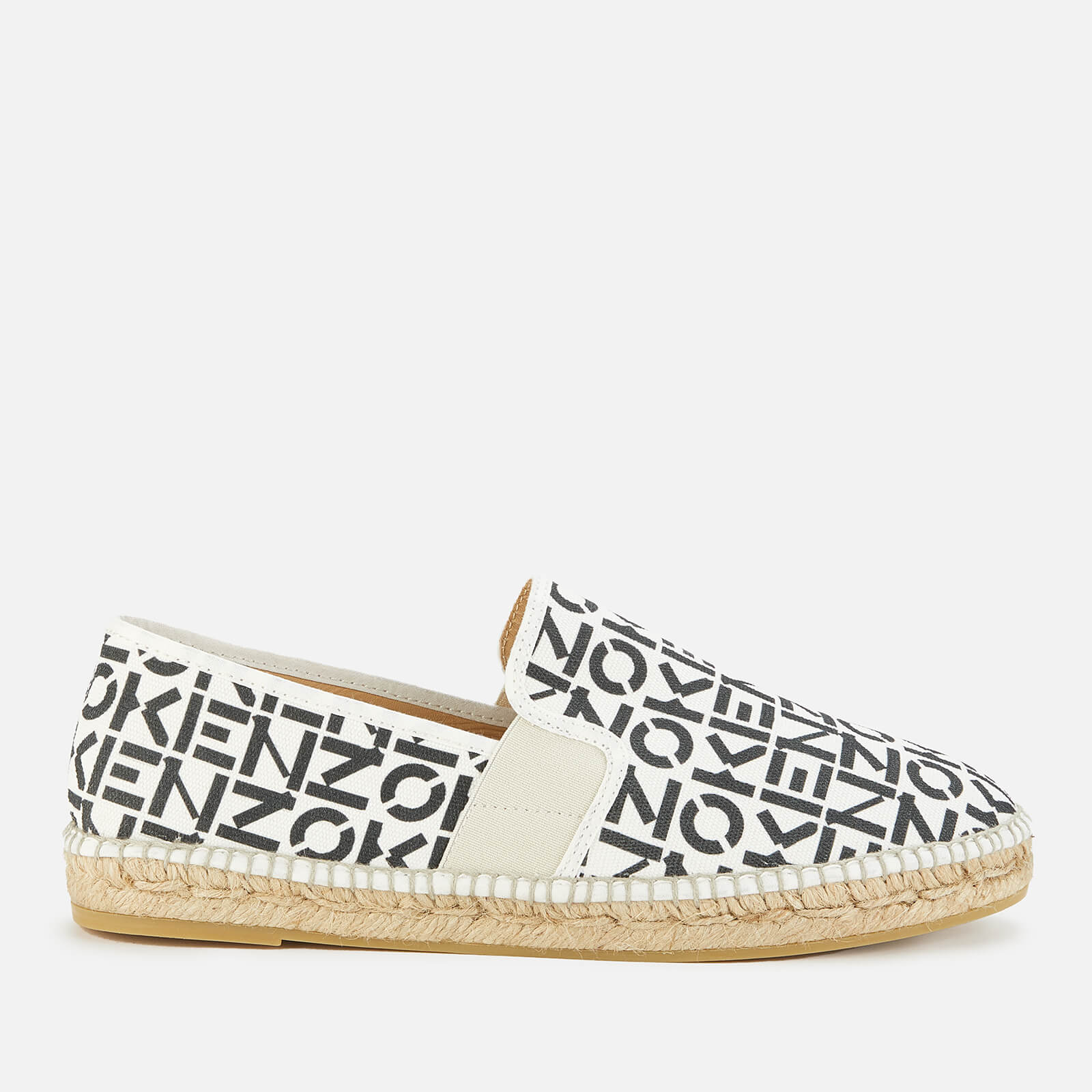 KENZO Women's Monogram Elastic Espadrilles - Pearl Grey - UK 3.5