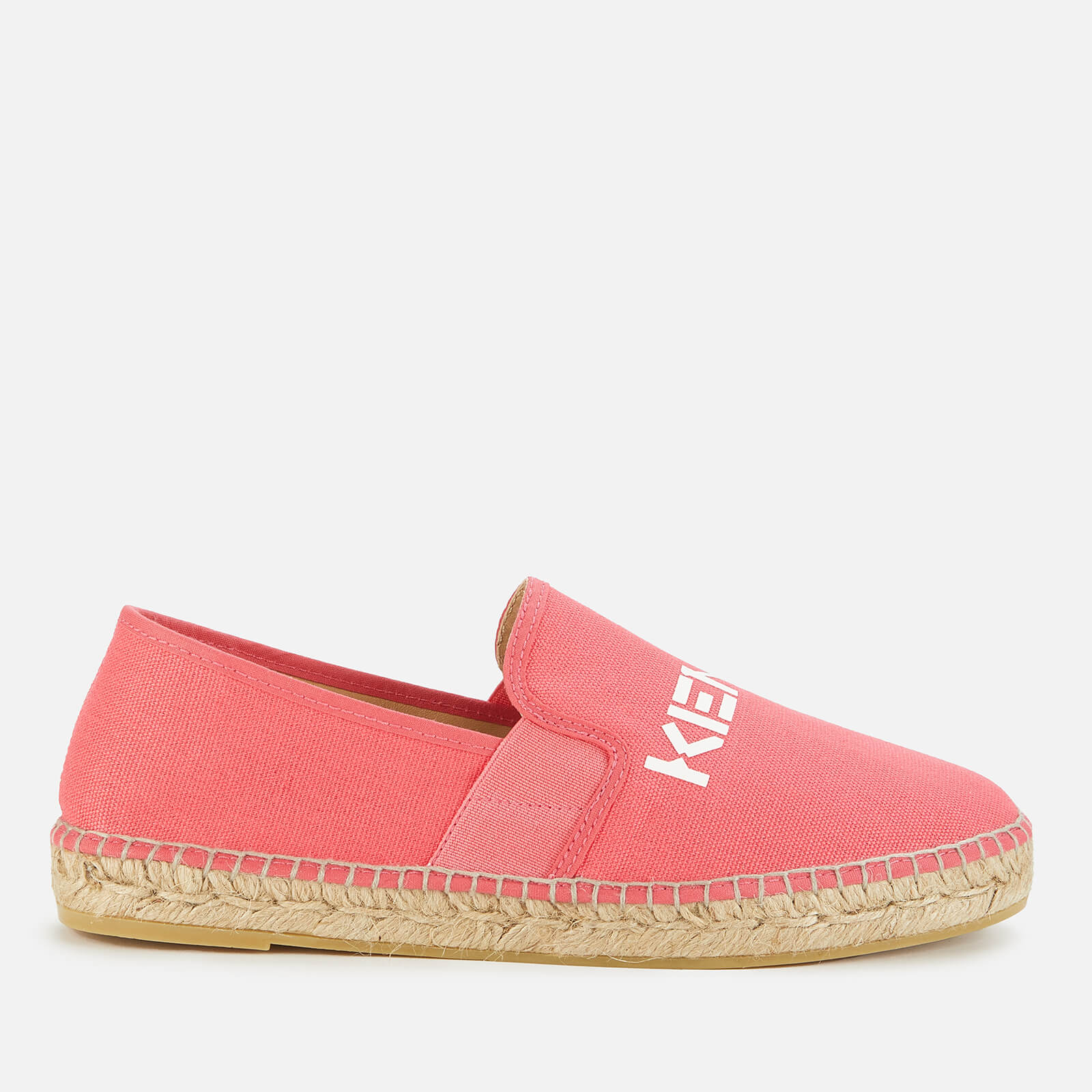 KENZO Women's Logo Elastic Espadrilles - Coral - UK 3.5