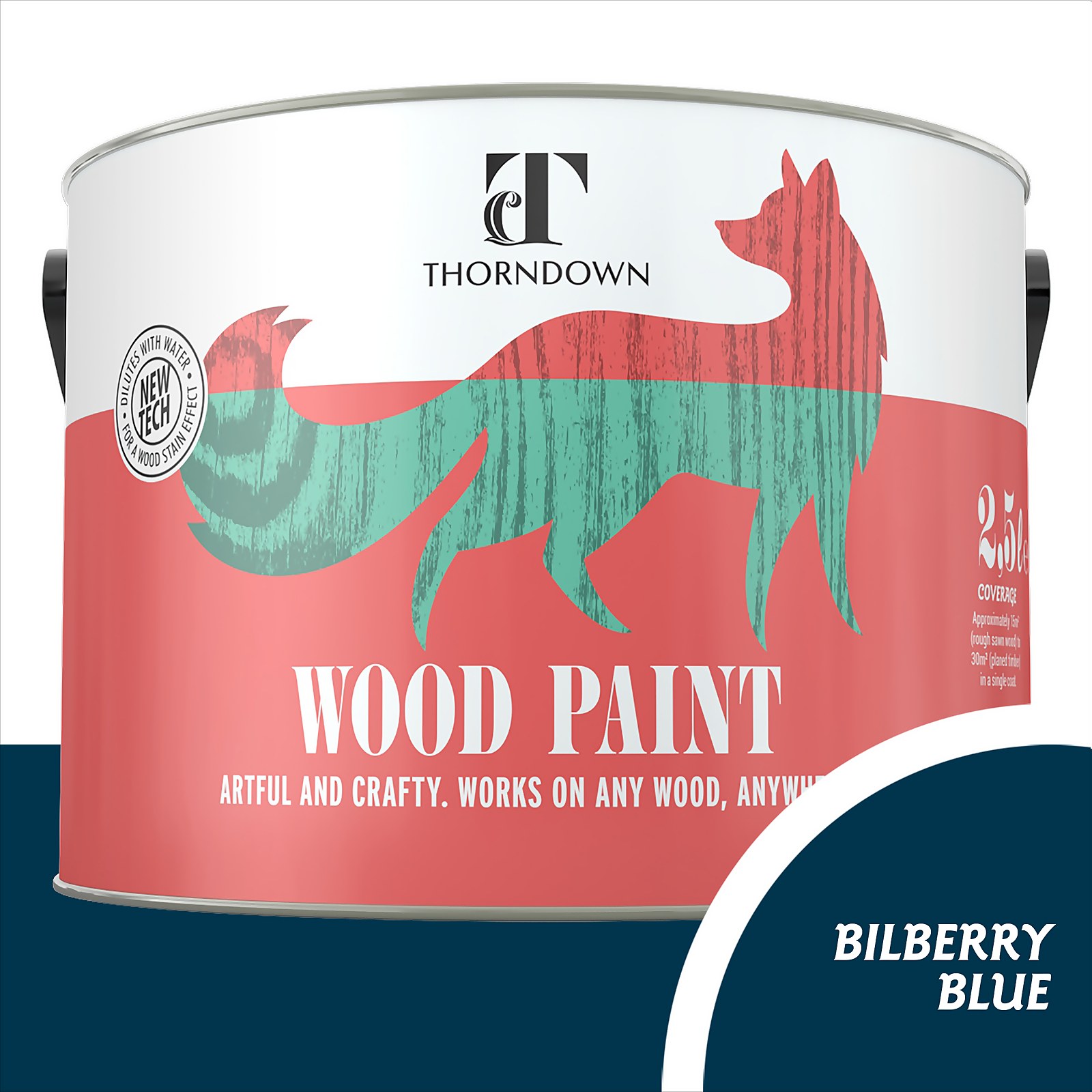 Photo of Thorndown Bilberry Blue Wood Paint 2.5l