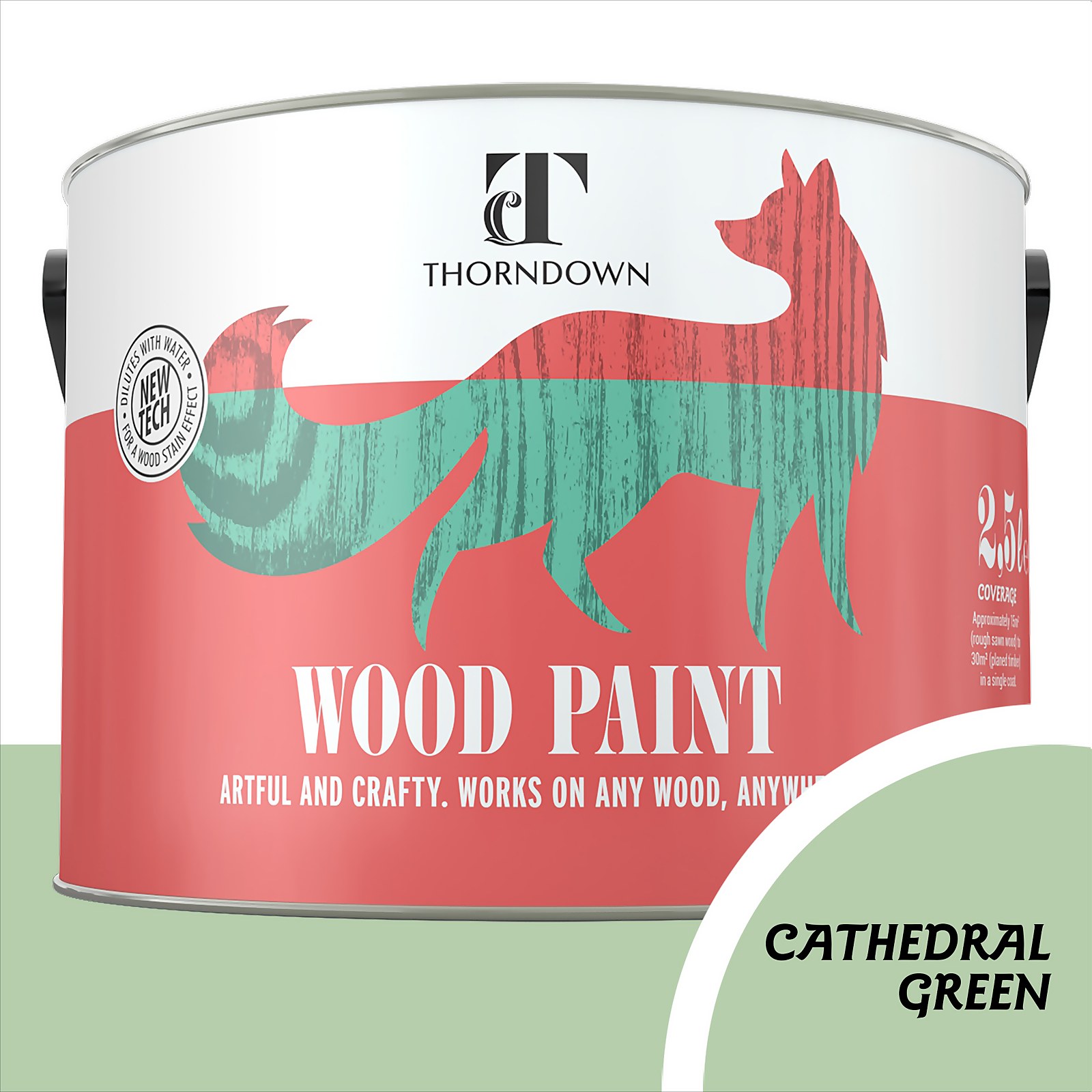 Photo of Thorndown Cathedral Green Wood Paint 2.5l