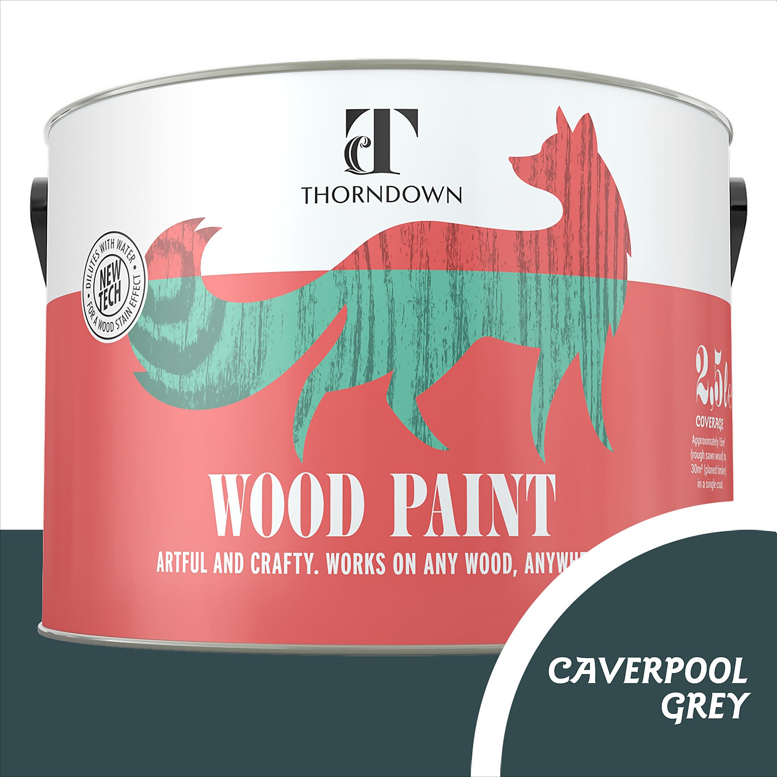 Photo of Thorndown Cavepool Grey Wood Paint 2.5l