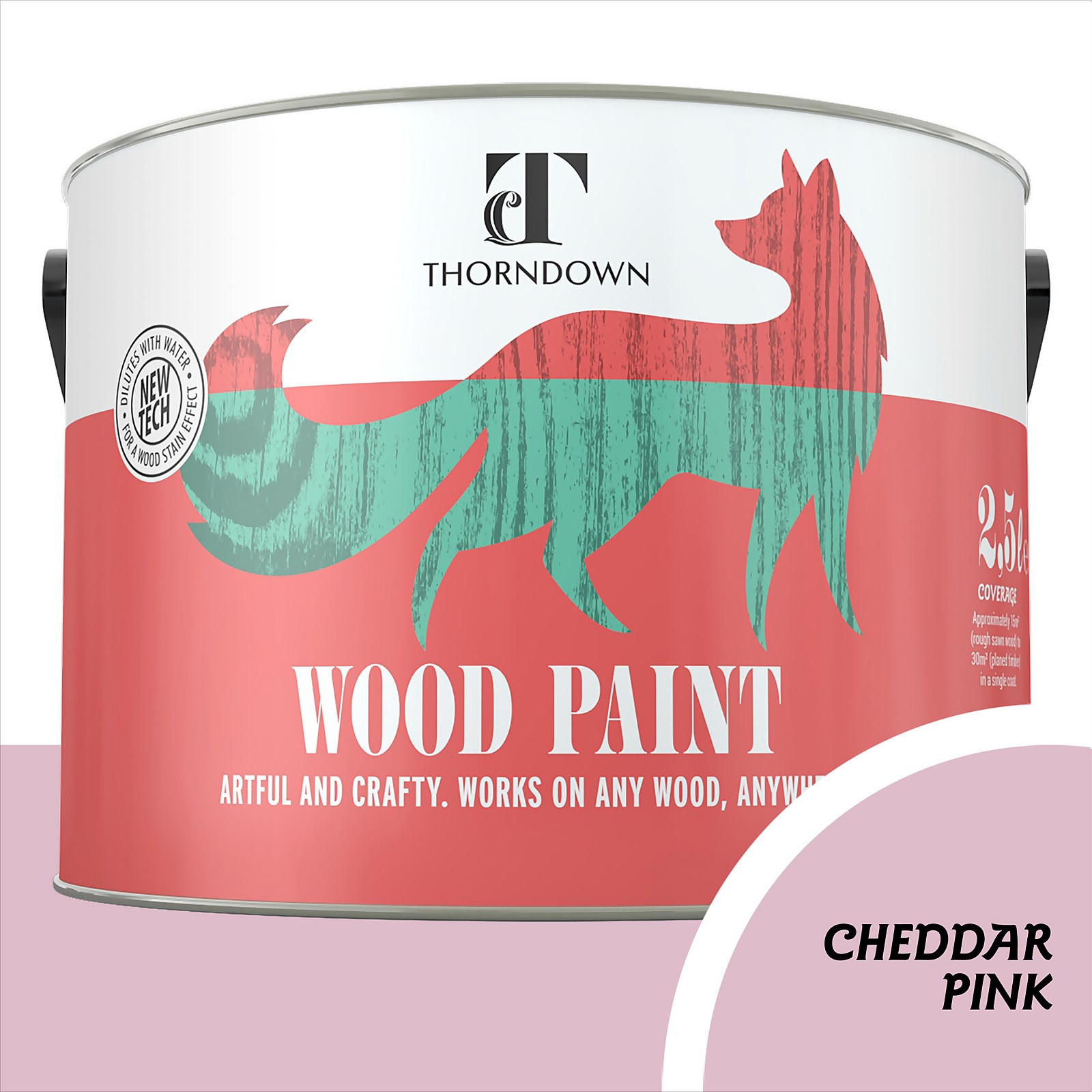 Photo of Thorndown Cheddar Pink Wood Paint 2.5l
