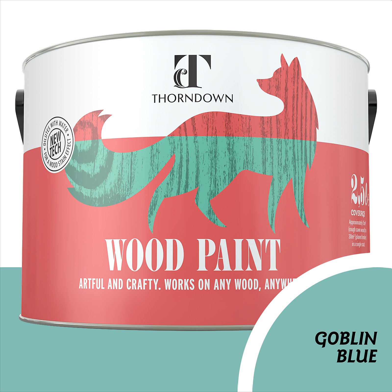 Photo of Thorndown Goblin Blue Wood Paint 2.5l