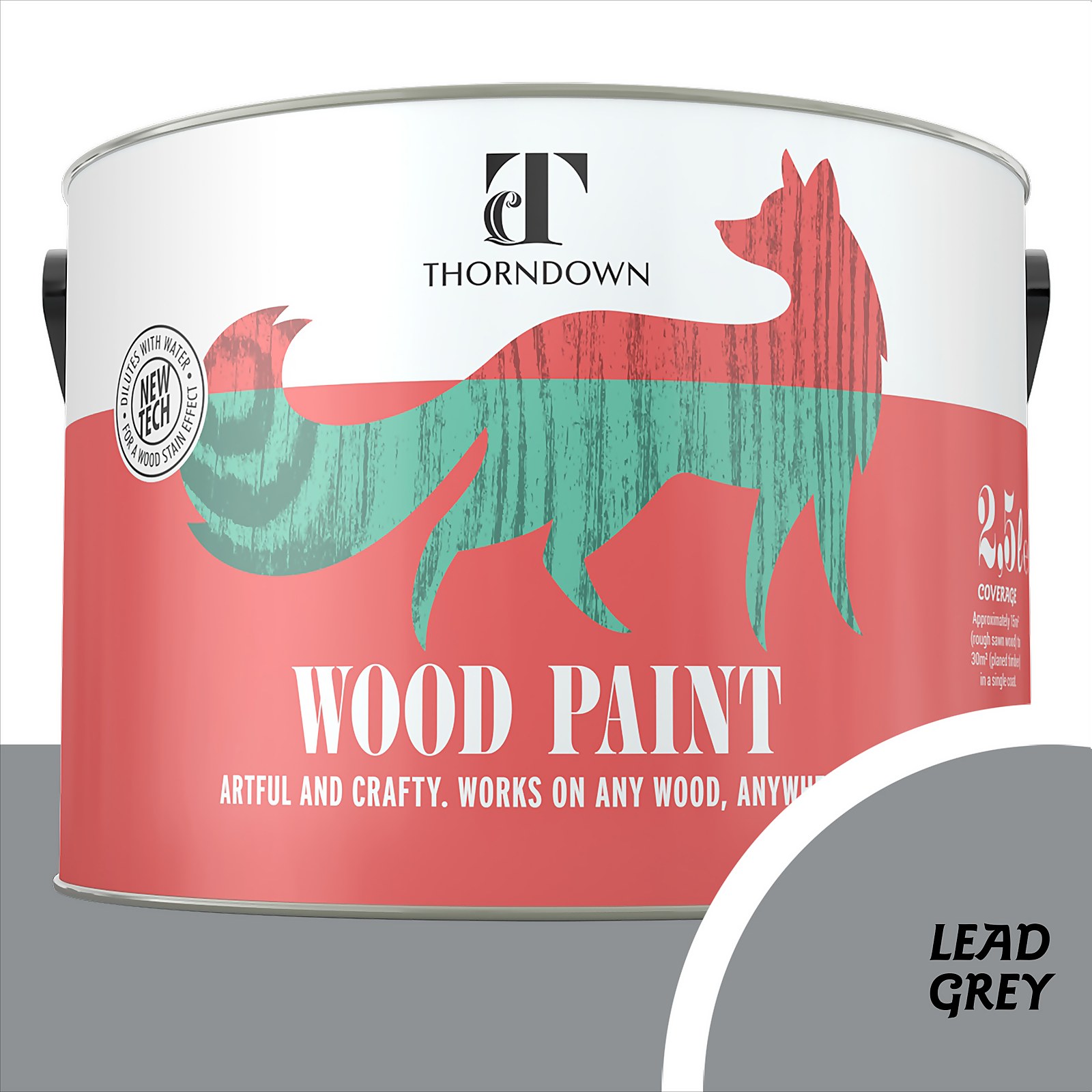 Photo of Thorndown Lead Grey Wood Paint 2.5l