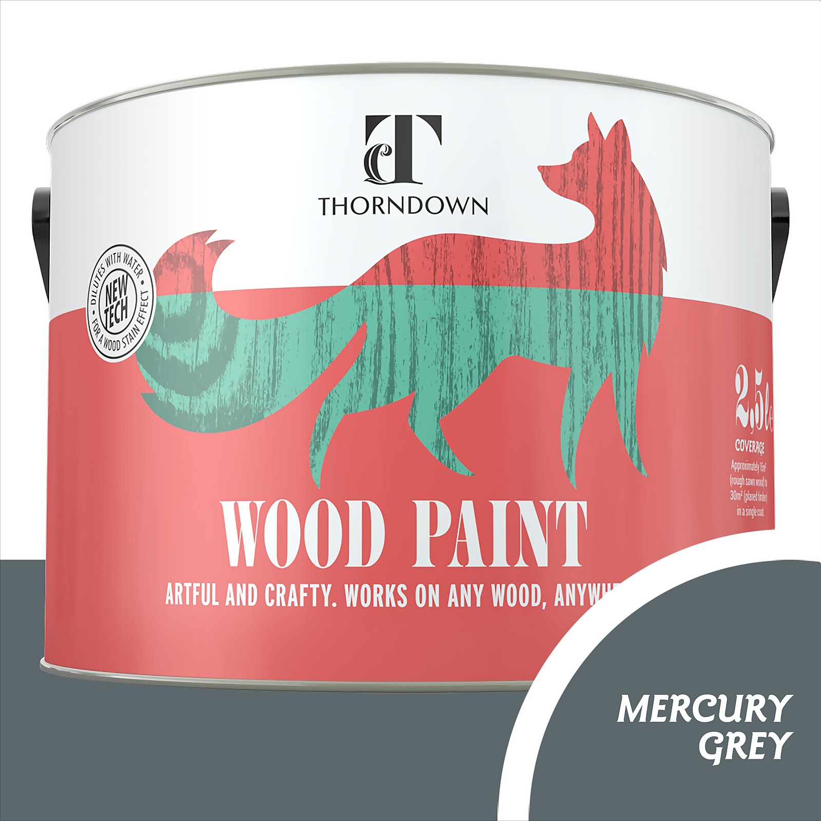 Photo of Thorndown Mercury Grey Wood Paint 2.5l