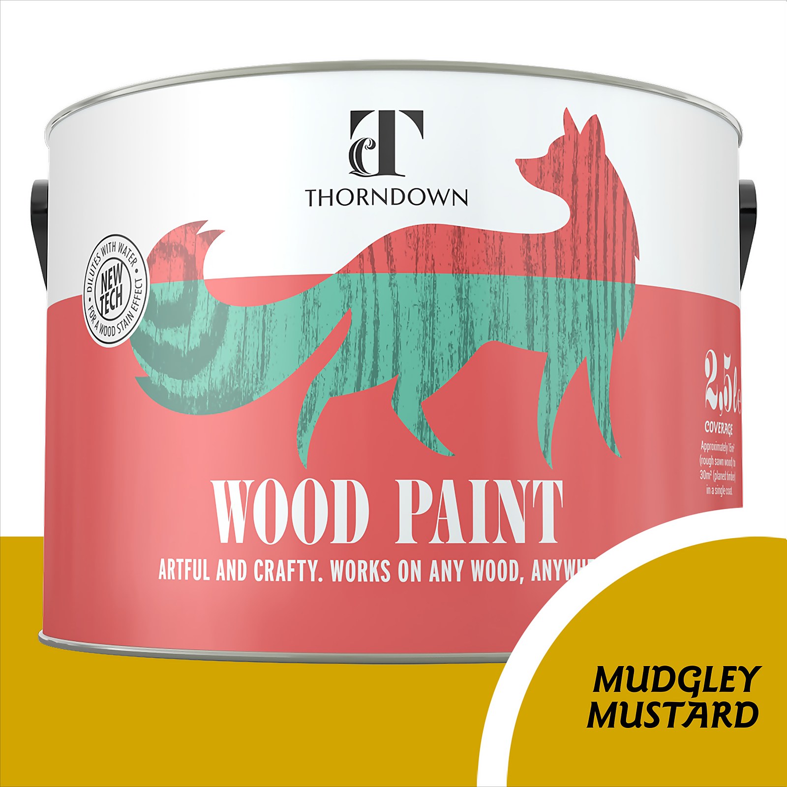 Photo of Thorndown Mudgley Mustard Wood Paint 2.5l