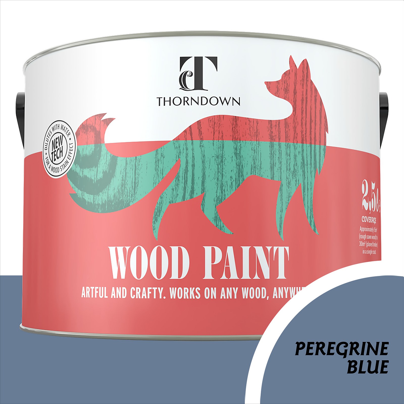Photo of Thorndown Peregrine Blue Wood Paint 2.5l
