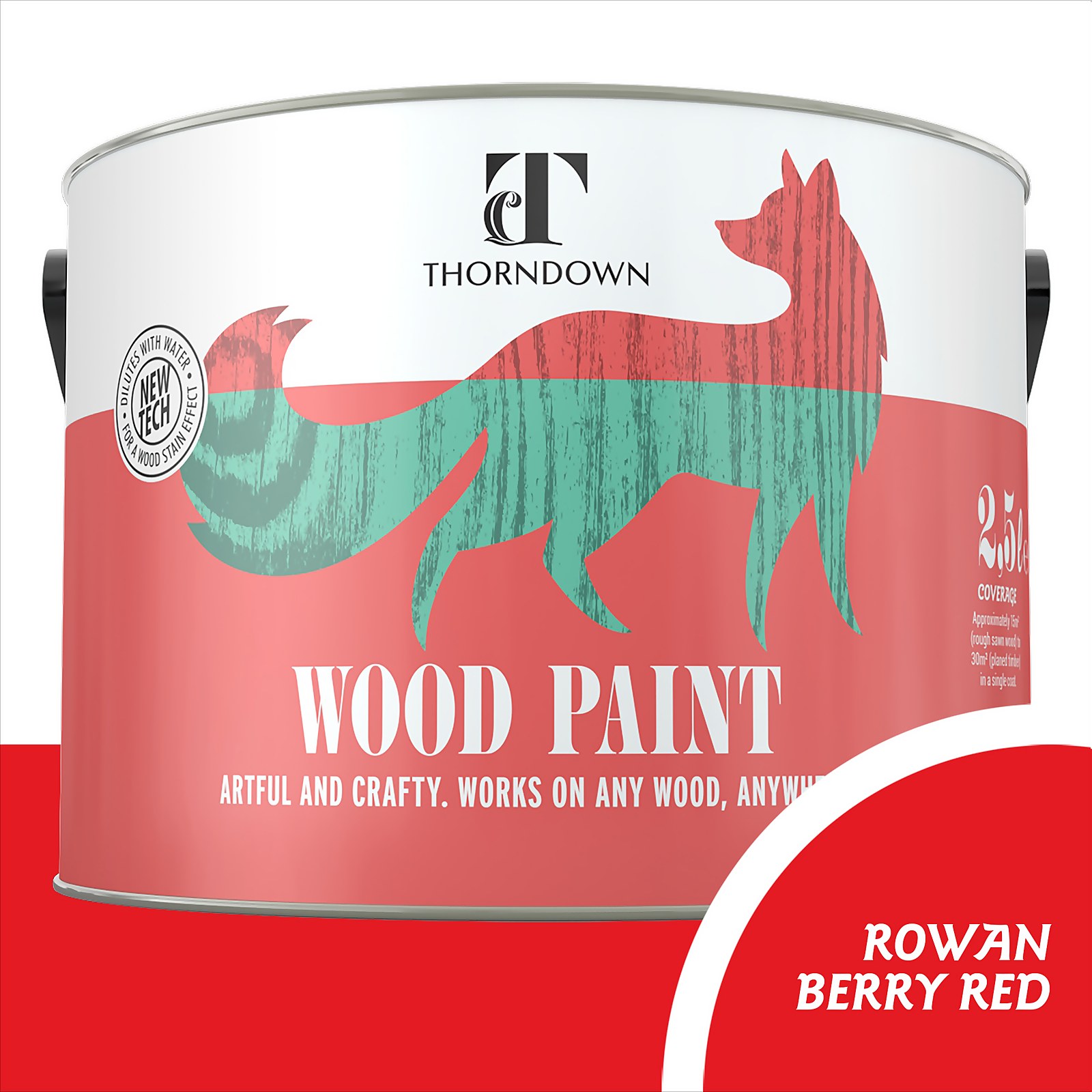 Photo of Thorndown Rowan Berry Red Wood Paint 2.5l