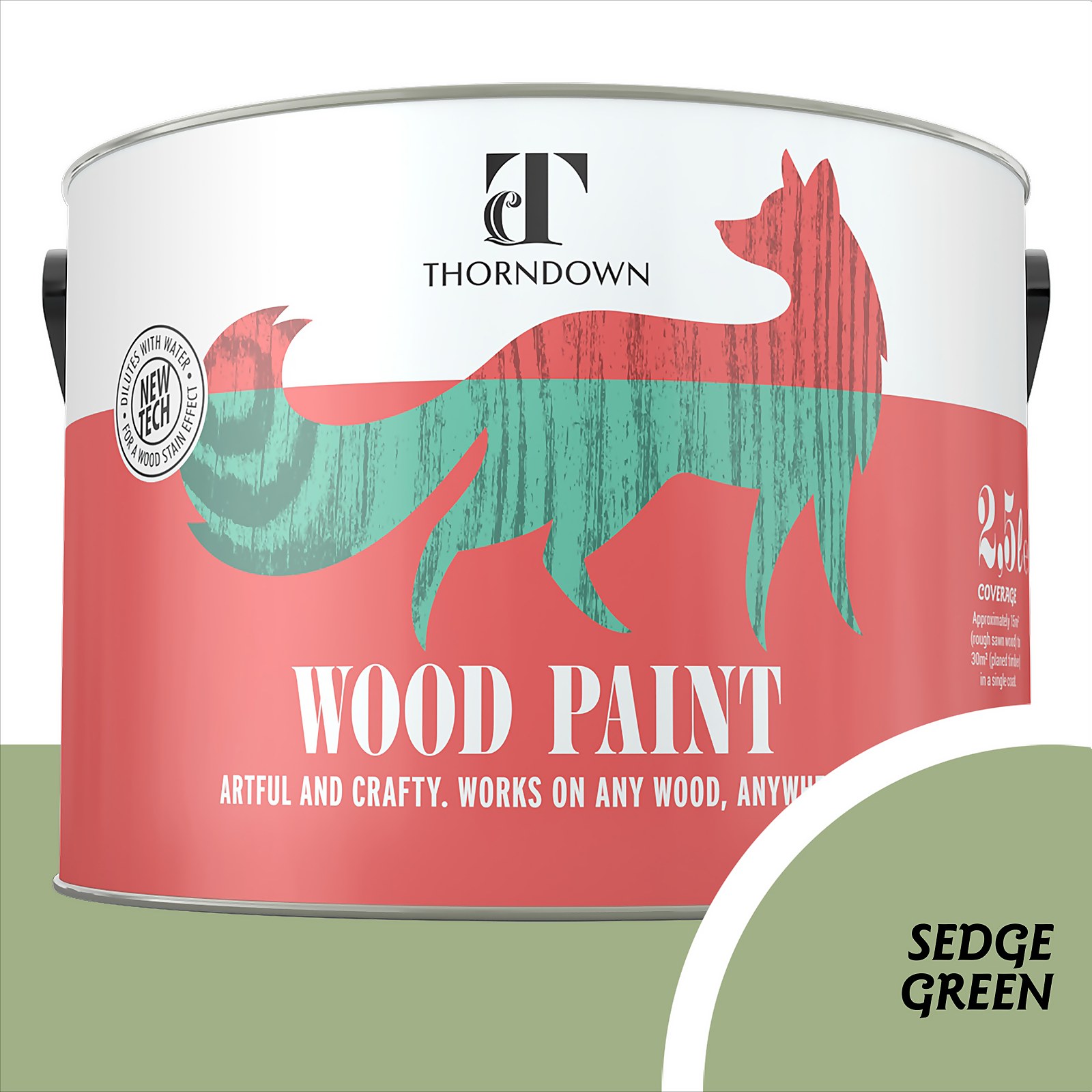 Photo of Thorndown Sedge Green Wood Paint 2.5l