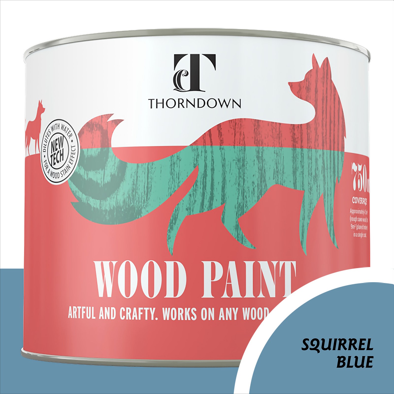 Photo of Thorndown Squirrel Blue Wood Paint 750ml