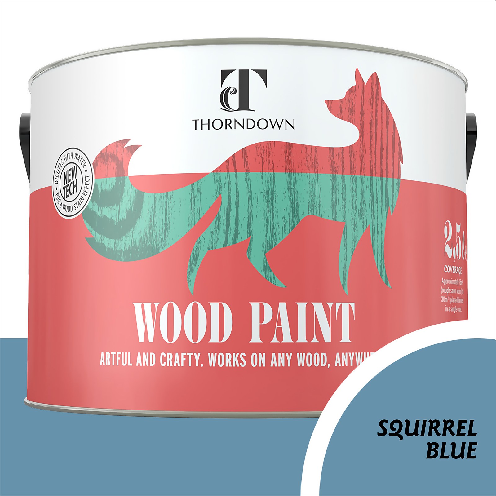 Photo of Thorndown Squirrel Blue Wood Paint 2.5l