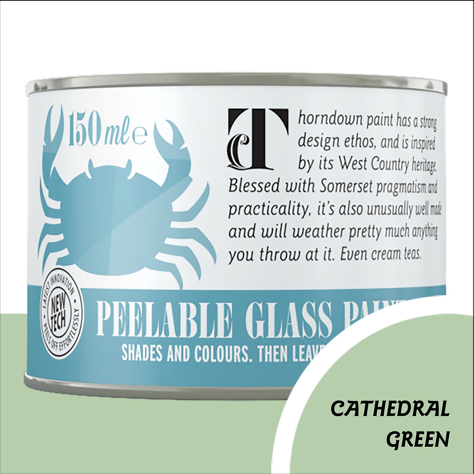 Photo of Thorndown Cathedral Green Peelable Glass Paint 150ml