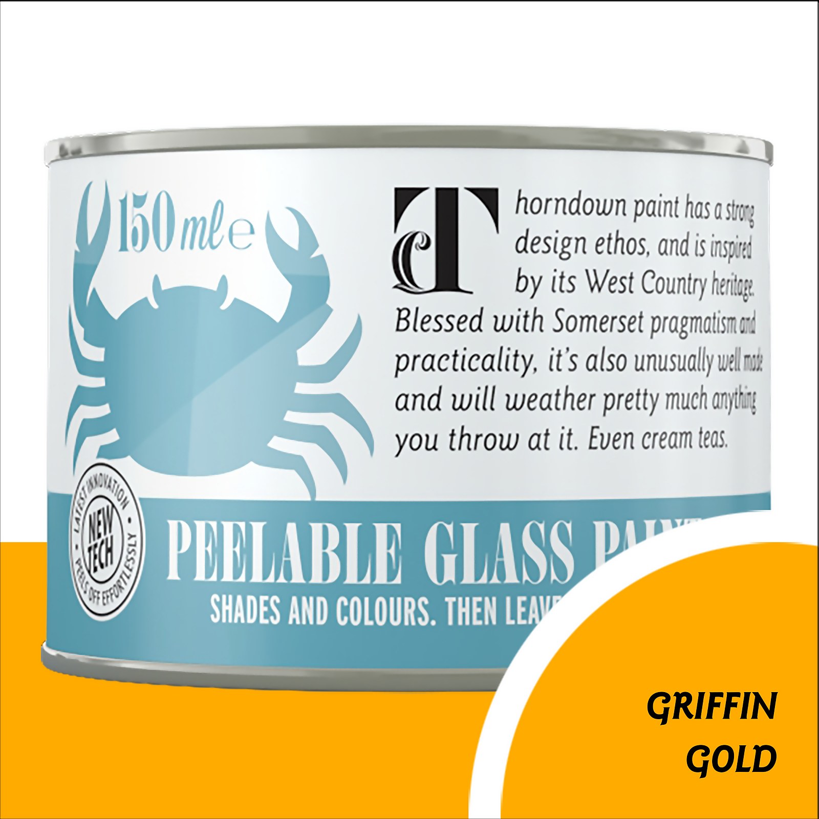 Photo of Thorndown Griffin Gold Peelable Glass Paint 150ml
