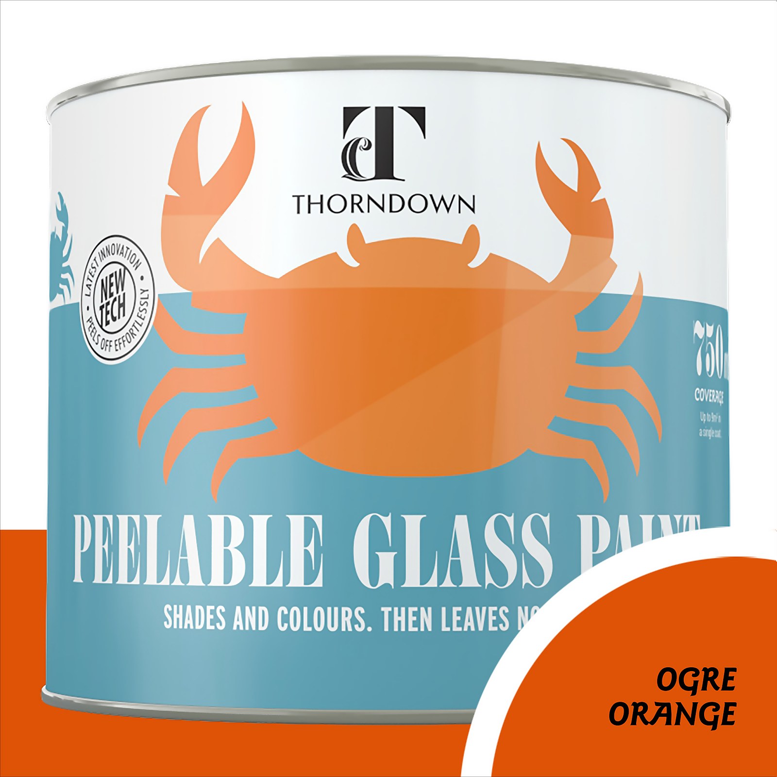 Photo of Thorndown Ogre Orange Peelable Glass Paint 750ml