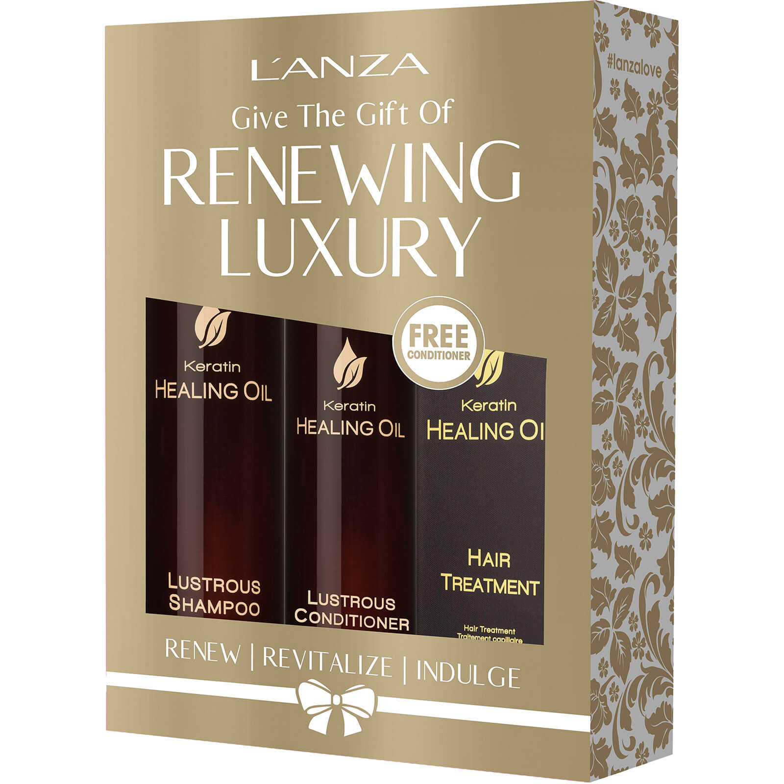 

Набор для ухода за волосами с кератином L'Anza Keratin Healing Oil Holiday Trio Box