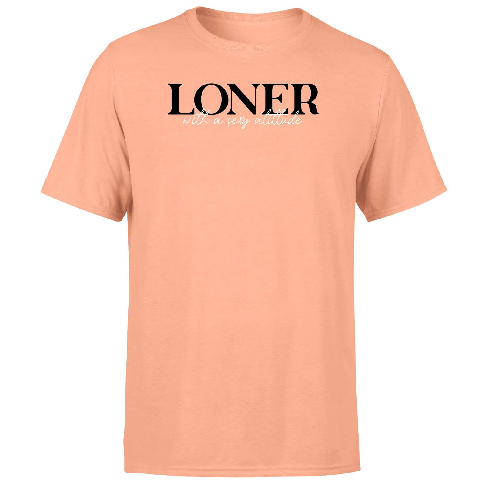 Loner With A Sexy Attitude Men's T-Shirt - Coral - XS - Coral