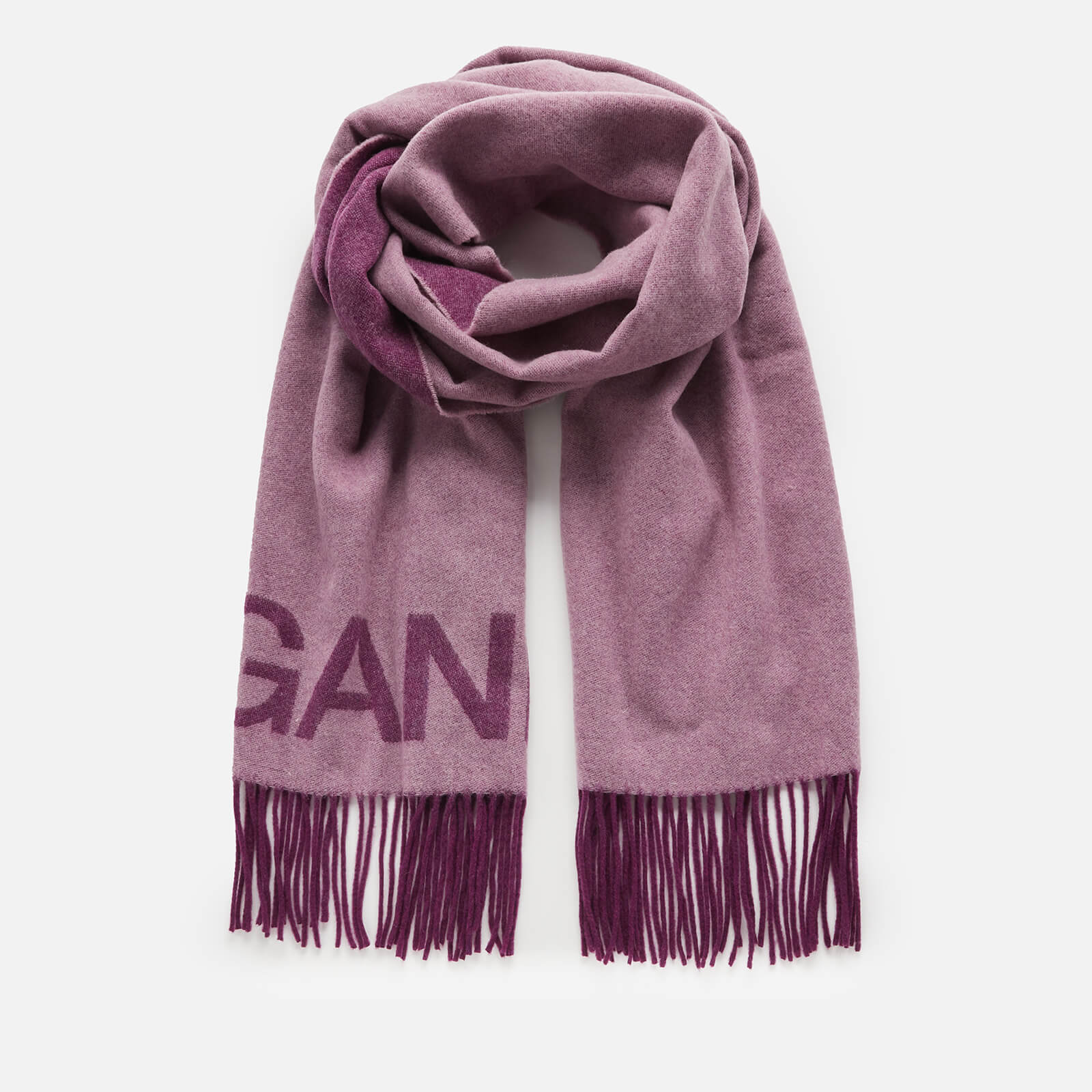 Ganni Women's Wool Mix Scarf - Moonlight Mauve
