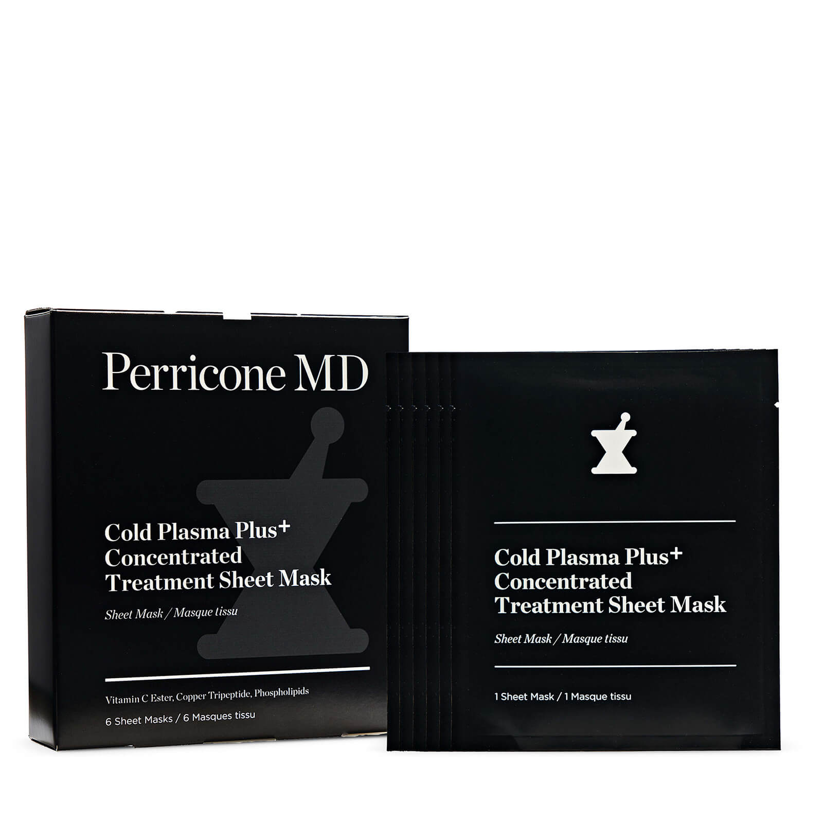 Photos - Cream / Lotion Perricone MD Cold Plasma Plus+ Concentrated Treatment Sheet Mask 6-Pack (W 