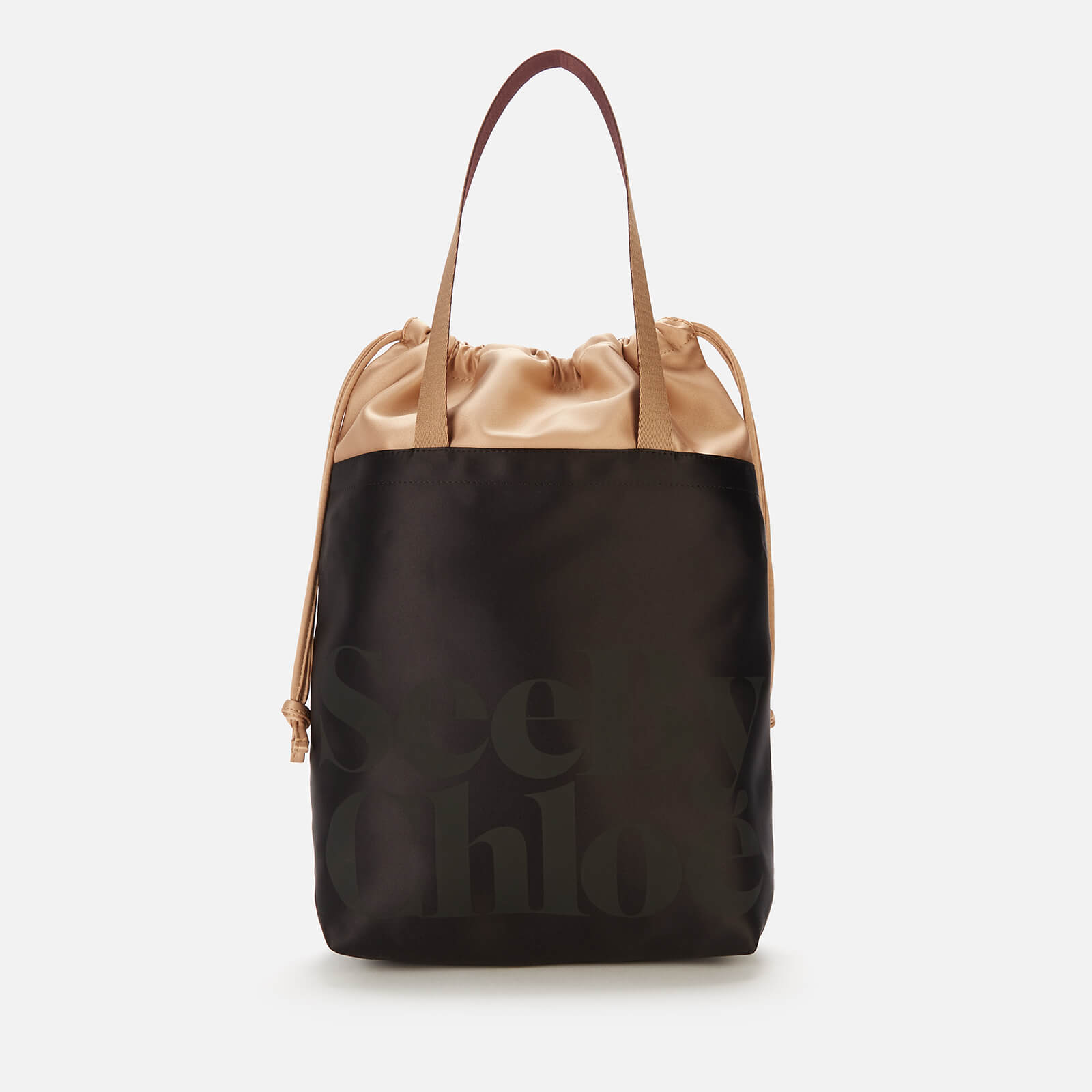 See by Chloé Women's Satin Logo Tote Bag - Black