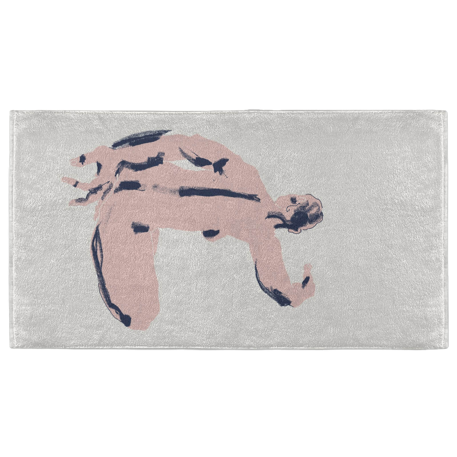Seated Nude Back View Hand Towel