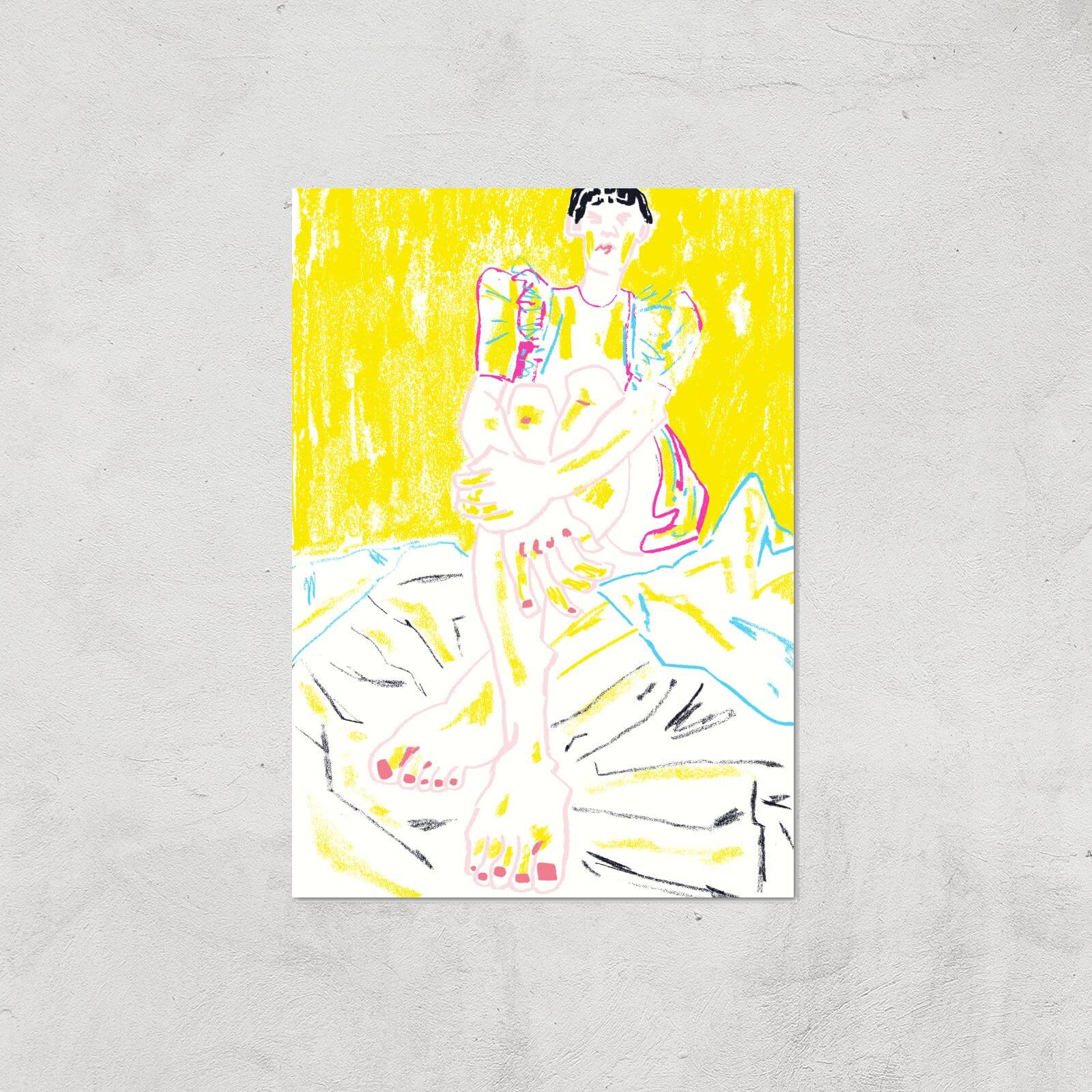 The Girl In The Yellow Dress Giclee Art Print - A4 - Print Only