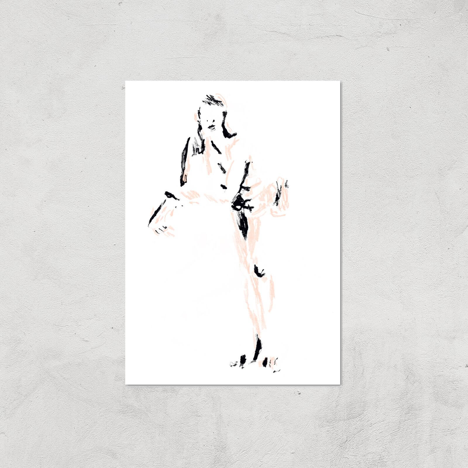 Model Resting Giclee Art Print - A4 - Print Only