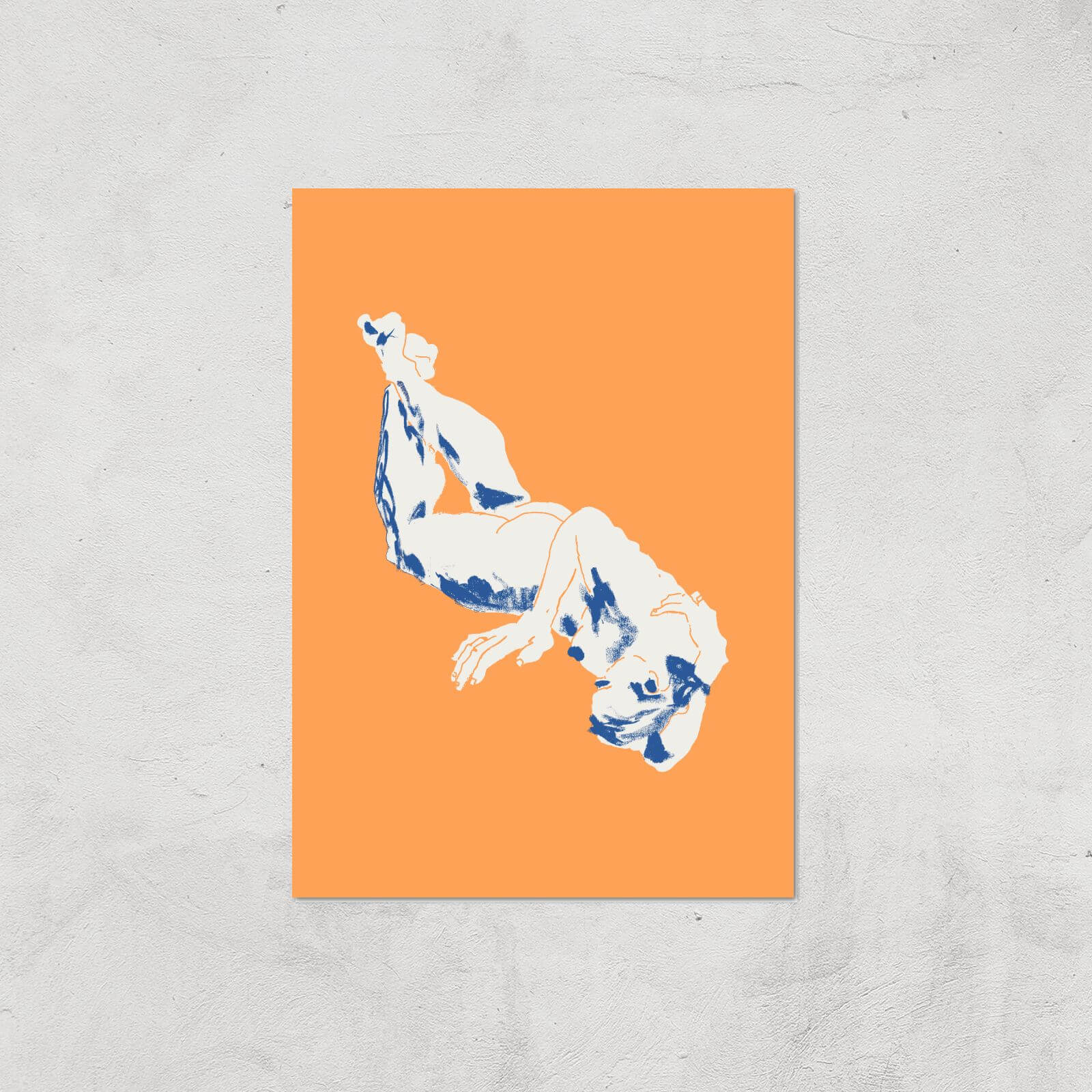 Nude Orange Giclee Art Print - A4 - Print Only