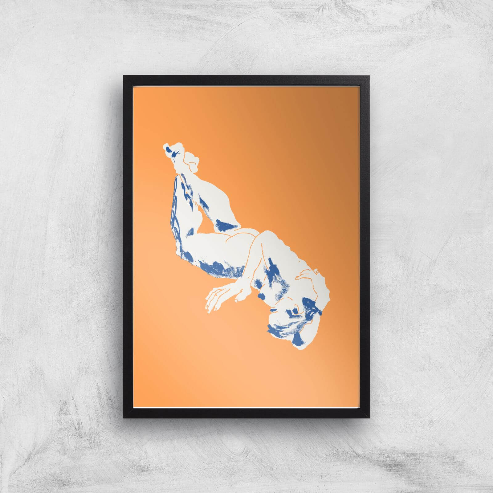 Nude Orange Giclee Art Print - A3 - Black Frame