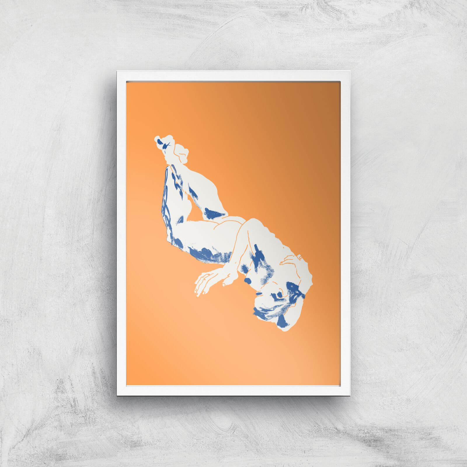 Nude Orange Giclee Art Print - A2 - White Frame