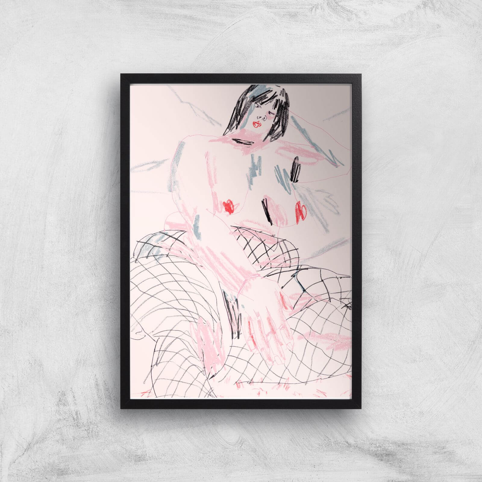 Fishnets Giclee Art Print - A2 - Black Frame