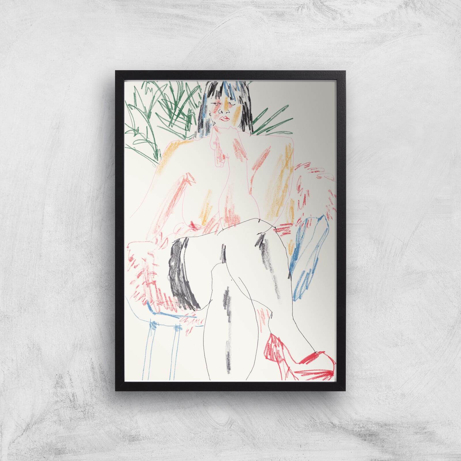 Camilla Giclee Art Print - A4 - Black Frame