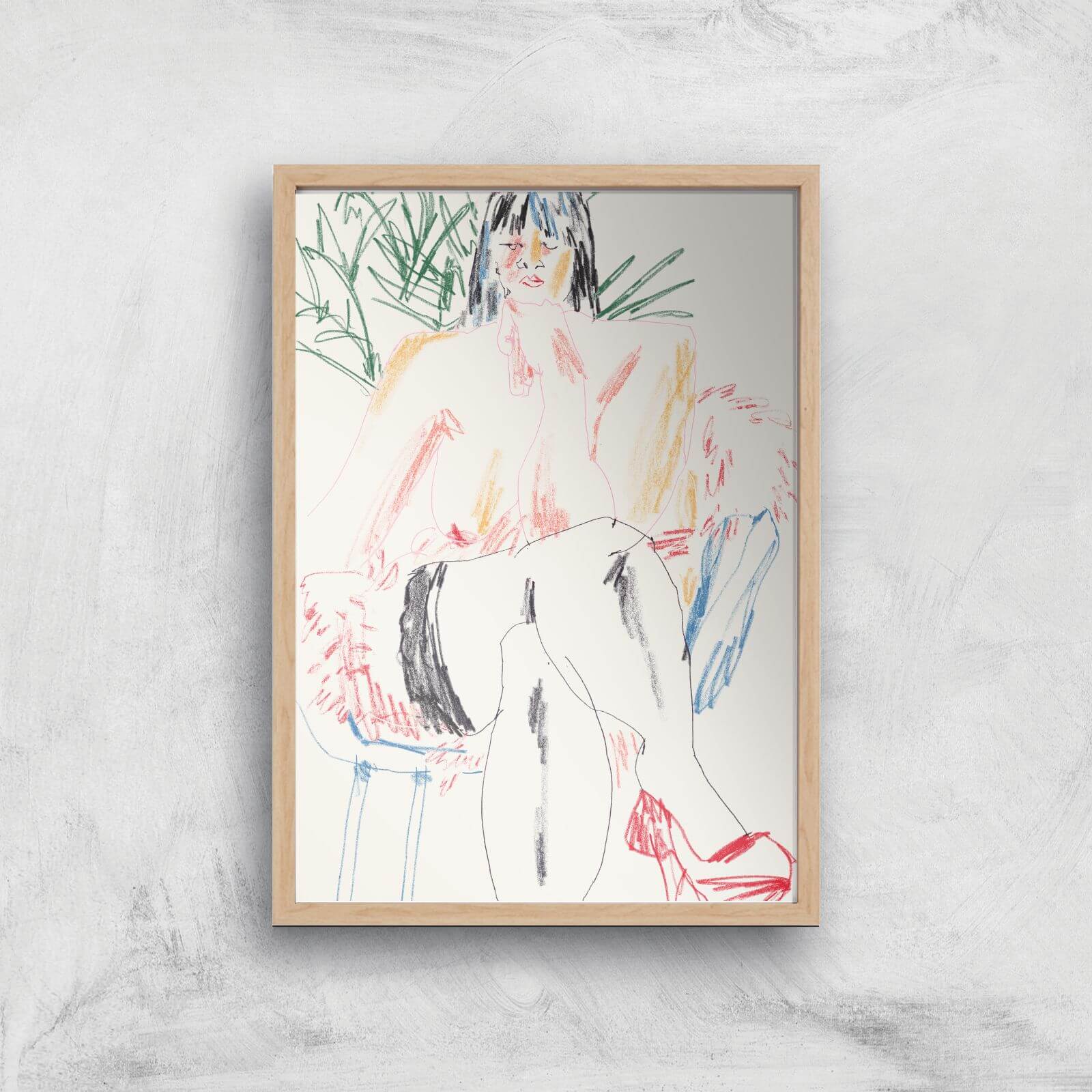 Camilla Giclee Art Print - A3 - Wooden Frame