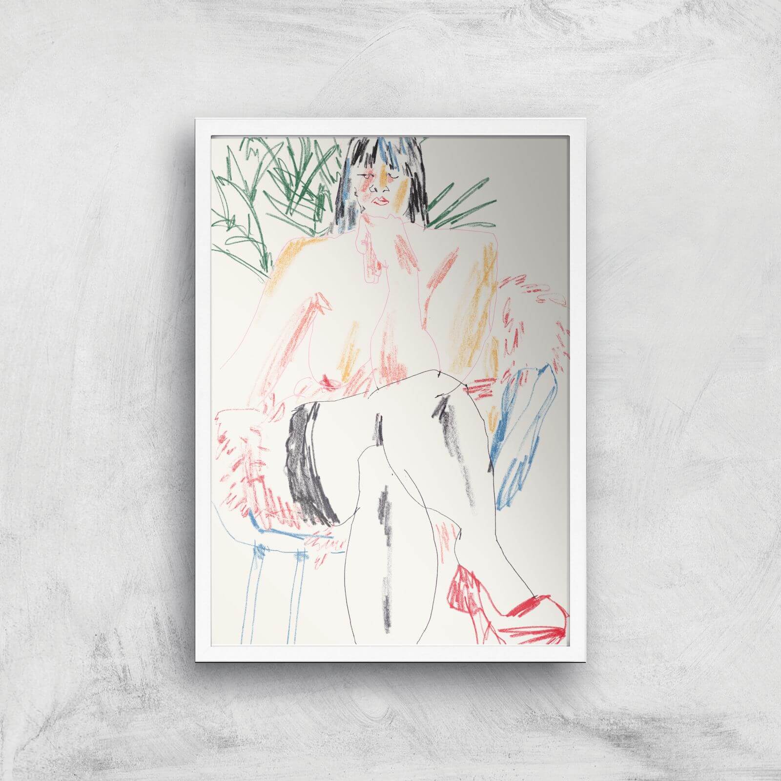 Camilla Giclee Art Print - A3 - White Frame