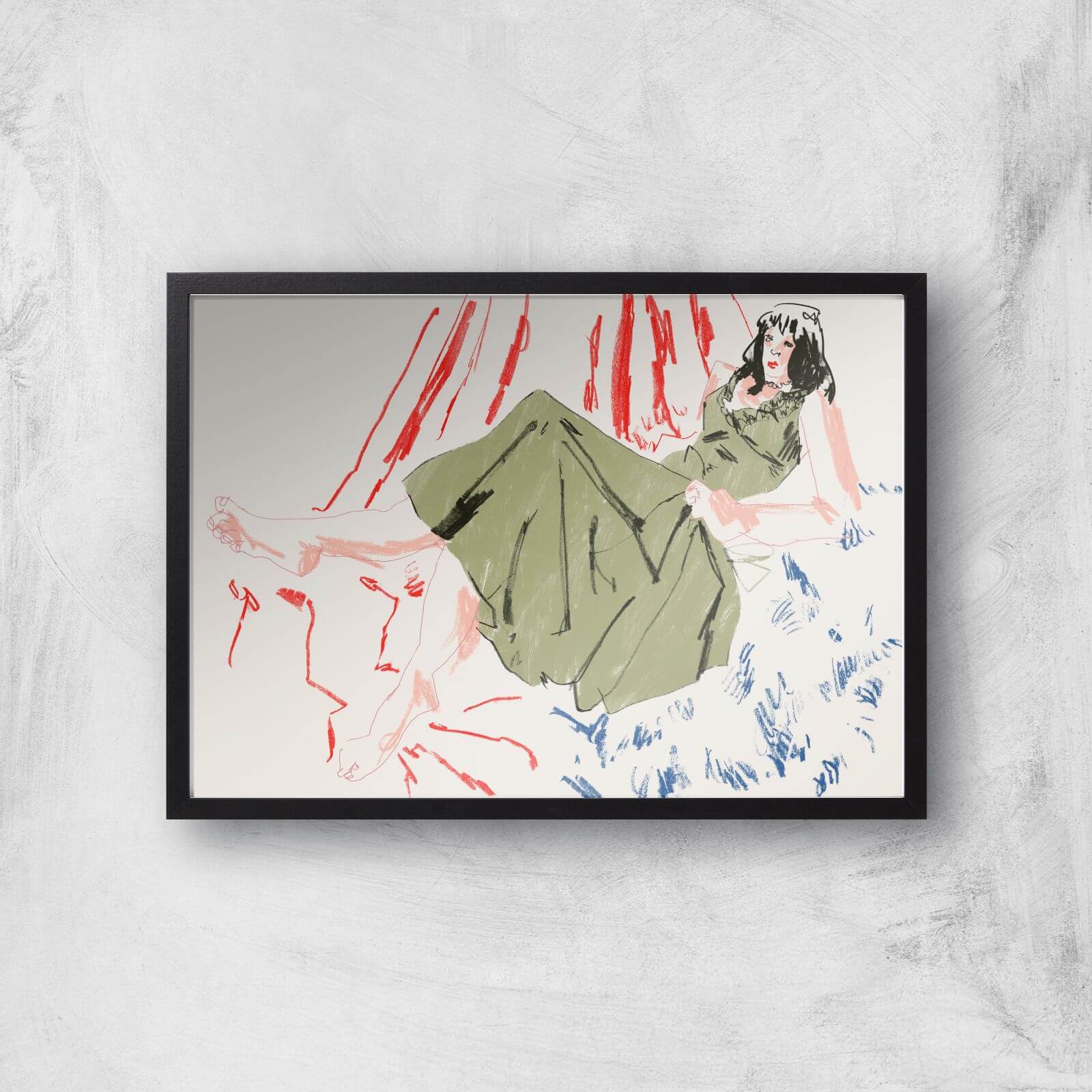 Elisabeth Giclee Art Print - A4 - Black Frame