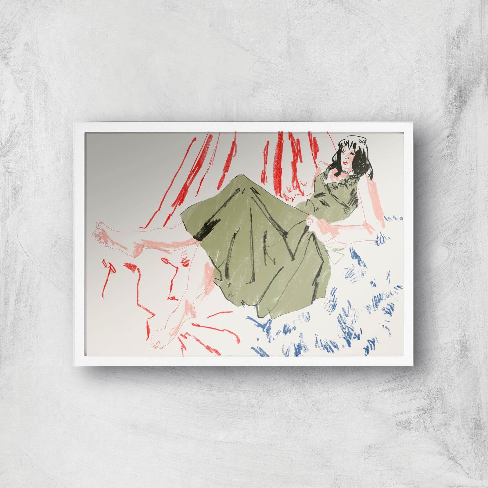 Elisabeth Giclee Art Print - A2 - White Frame