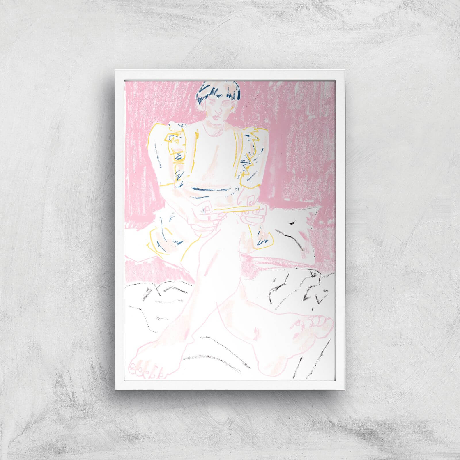 Gamer Girl Giclee Art Print - A2 - White Frame