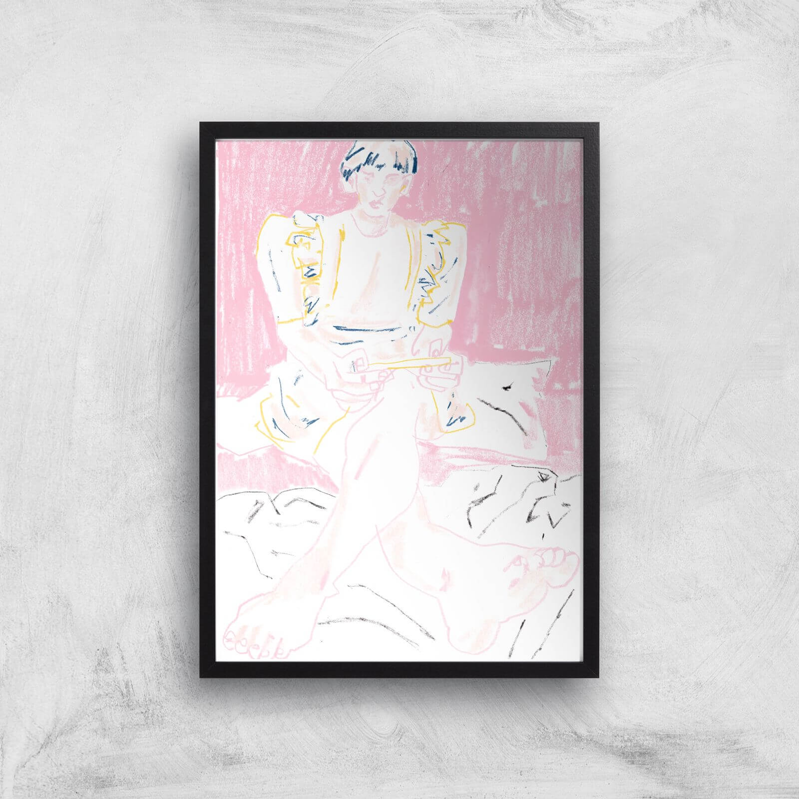 Gamer Girl Giclee Art Print - A2 - Black Frame