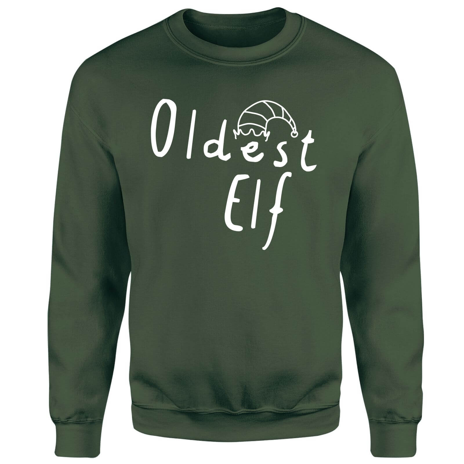 Oldest Christmas Elf Unisex Sweatshirt - Green - M - Green