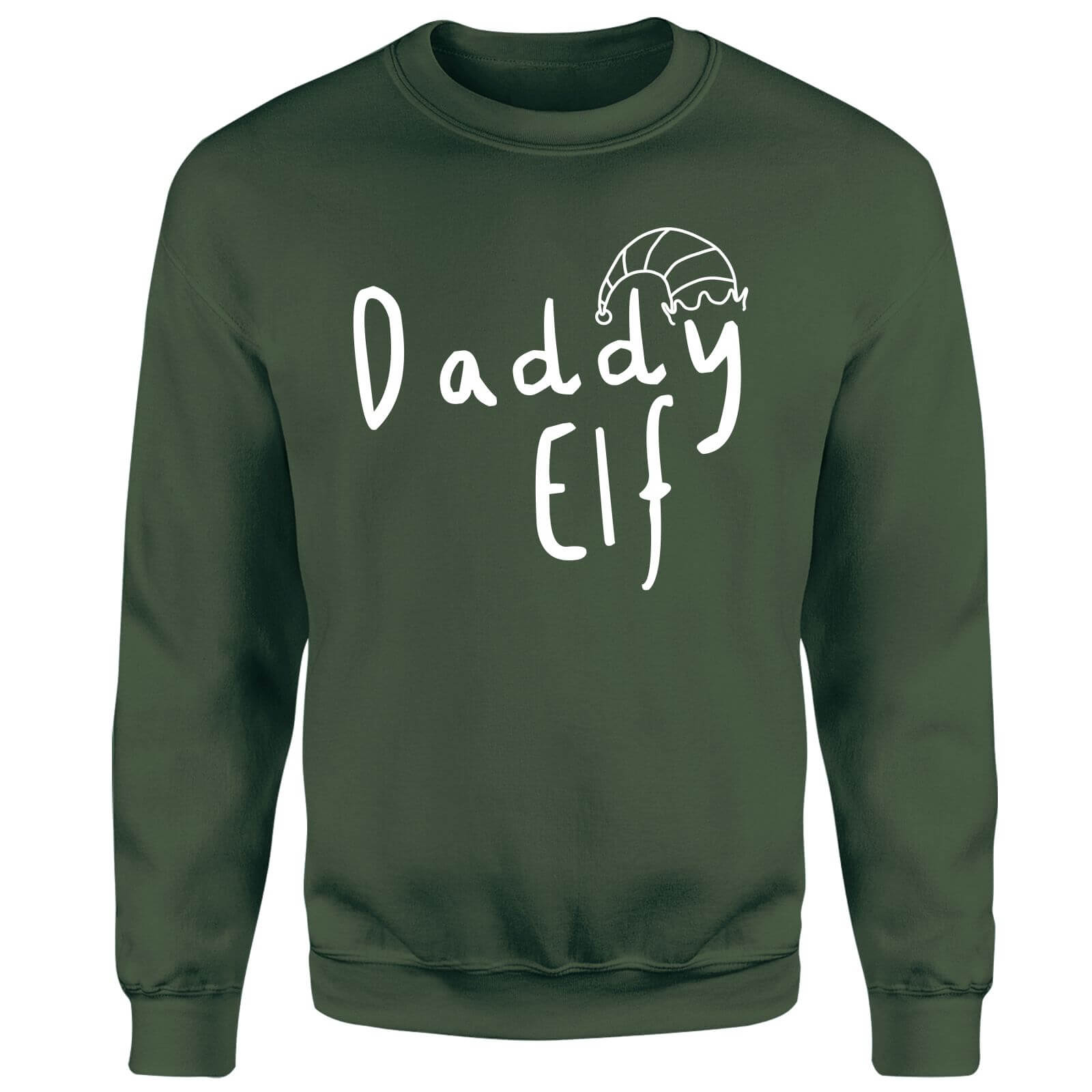 Daddy Christmas Elf Unisex Sweatshirt - Green - XXL - Green