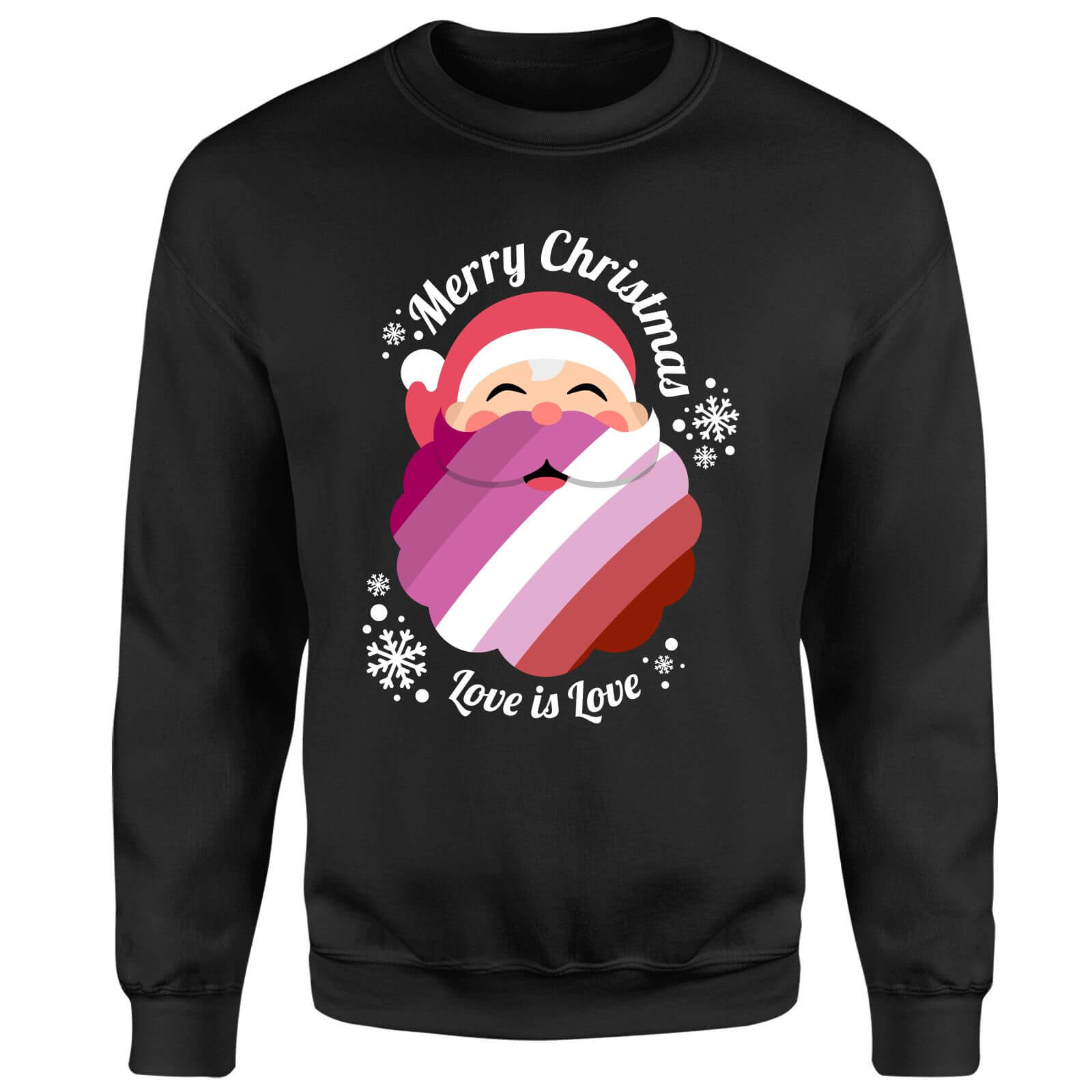 

LGBTQ+ Lesbian Christmas Love Unisex Sweatshirt - Black - 5XL - Noir