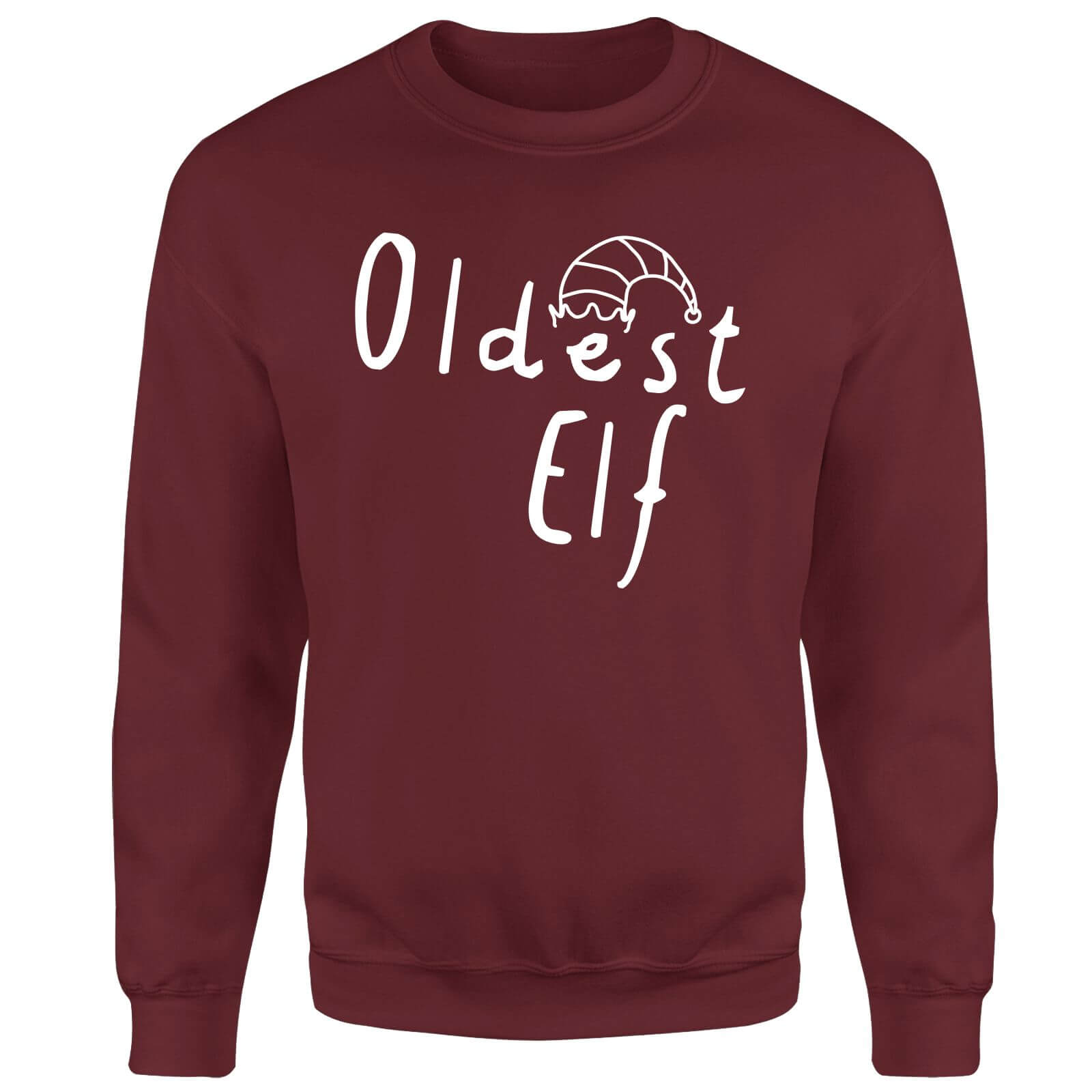 Oldest Elf Unisex Sweatshirt - Burgundy - S - Burgundy