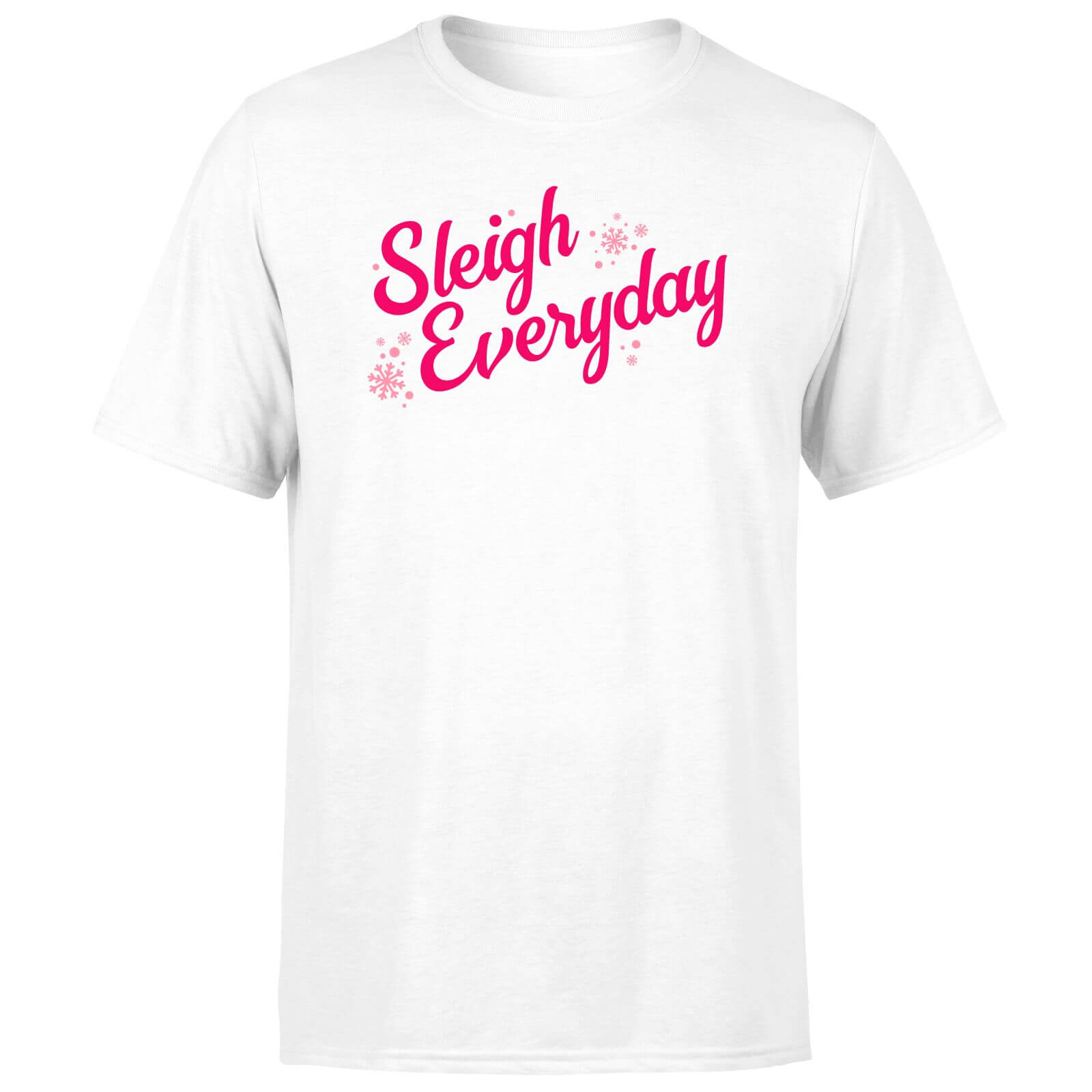 Snowy Sleigh Everyday Men's T-Shirt - White - XS - White