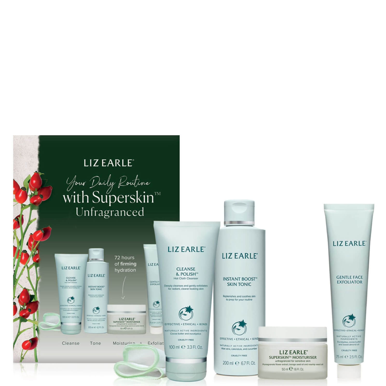 

Liz Earle Your Daily Routine Kit with Superskin Moisturiser Unfragranced